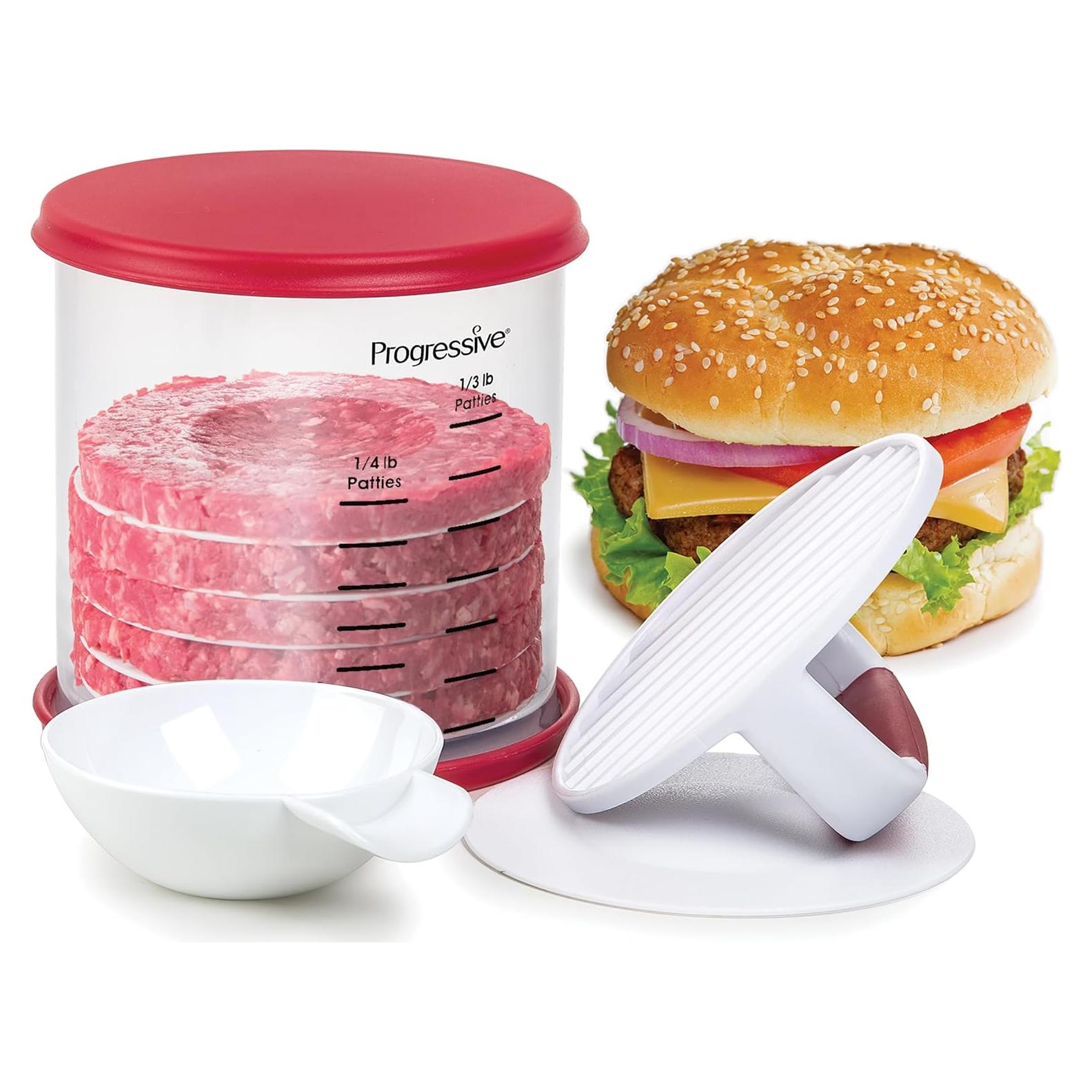 Juego de Prensa para Hamburguesas PrepWorks - Almacena 6 Hamburguesas