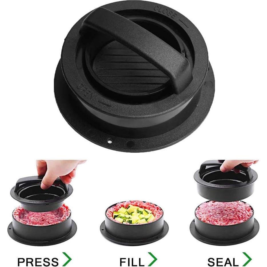 Prensa de Hamburguesas 3 en 1 KWBLWF Antiadherente con 100 Papeles