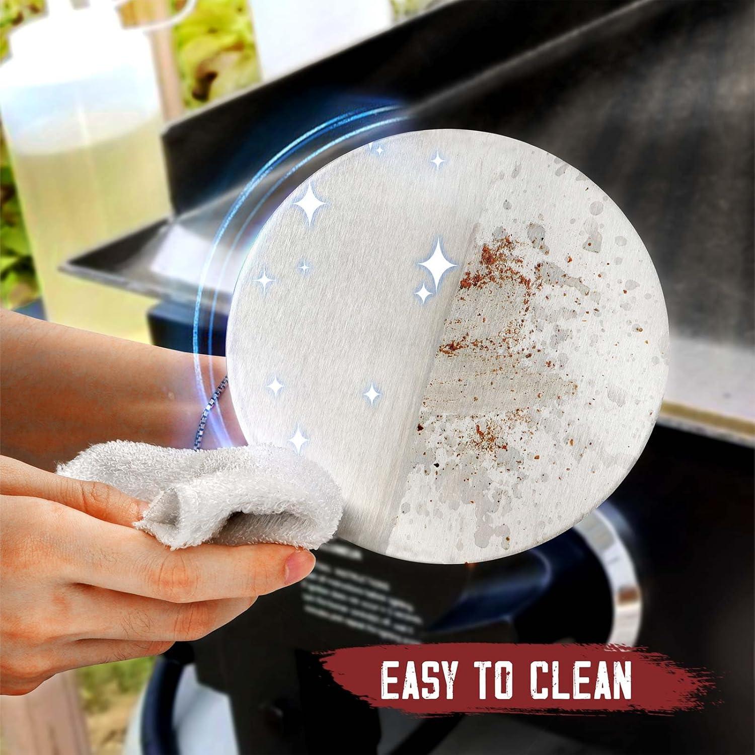 Prensa de Hamburguesas FANGSUN 15cm Acero Inoxidable Antiadherente