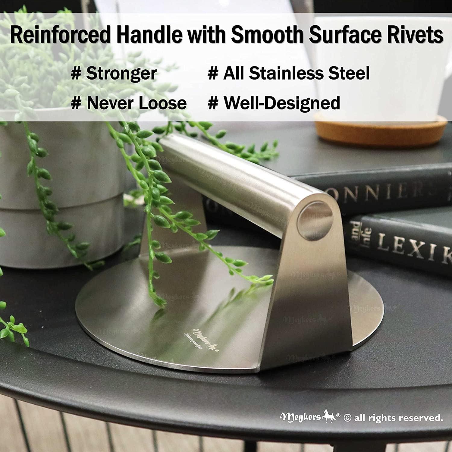 Prensador de Hamburguesas Meykers 15 cm Acero Inoxidable 304