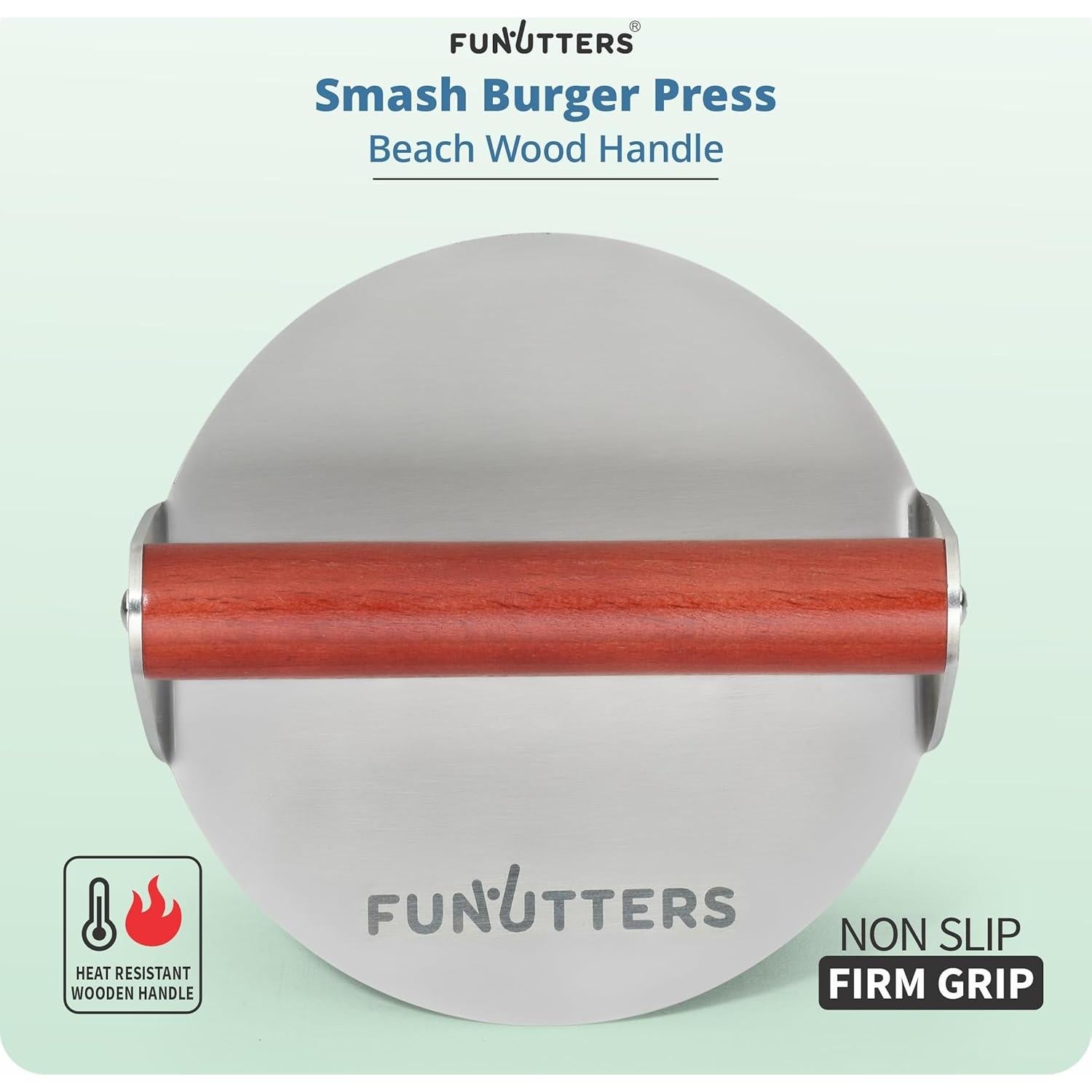 Prensa para Hamburguesas Funutters 6" Acero Inoxidable 304