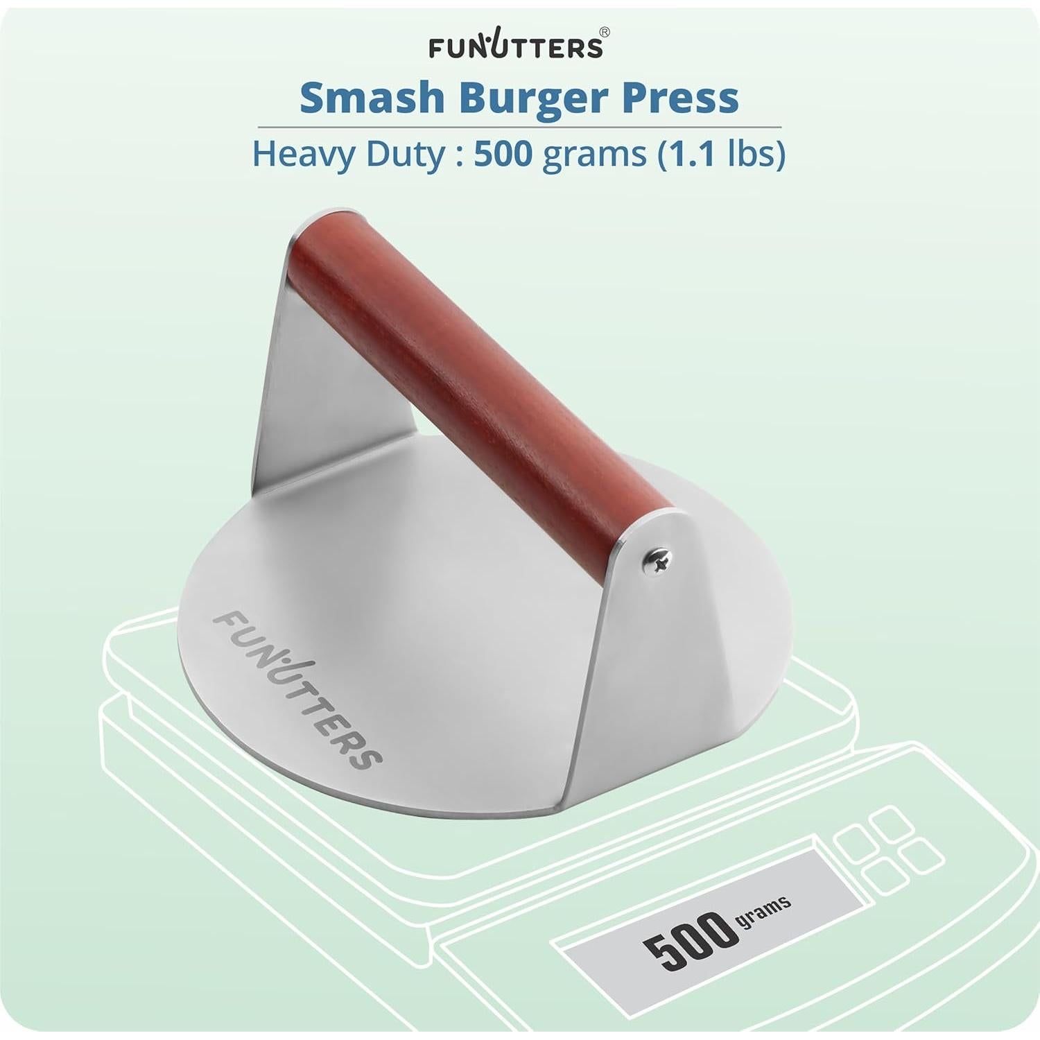 Prensa para Hamburguesas Funutters 6" Acero Inoxidable 304