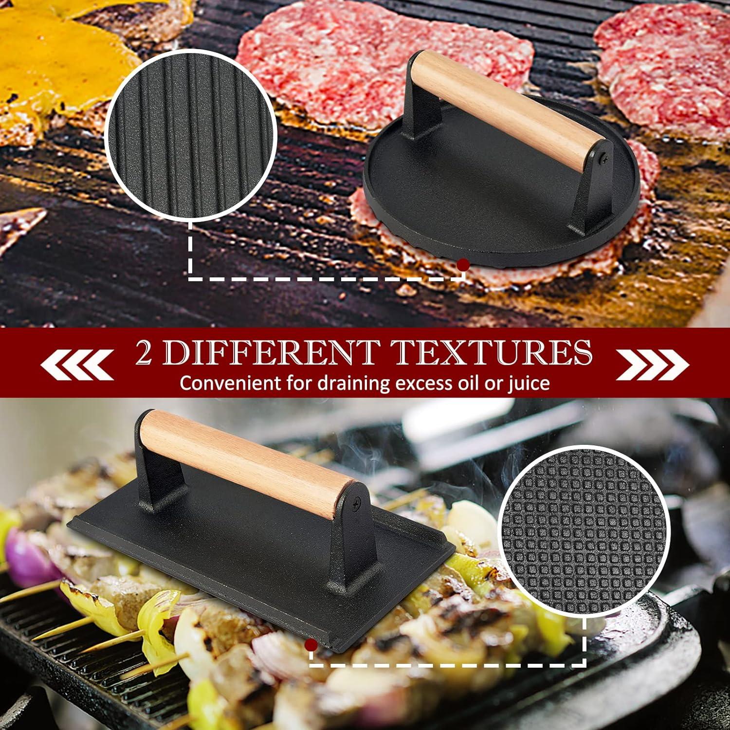 Prensa de tocino HaSteeL 2 Piezas Hierro Fundido 7" y 8"