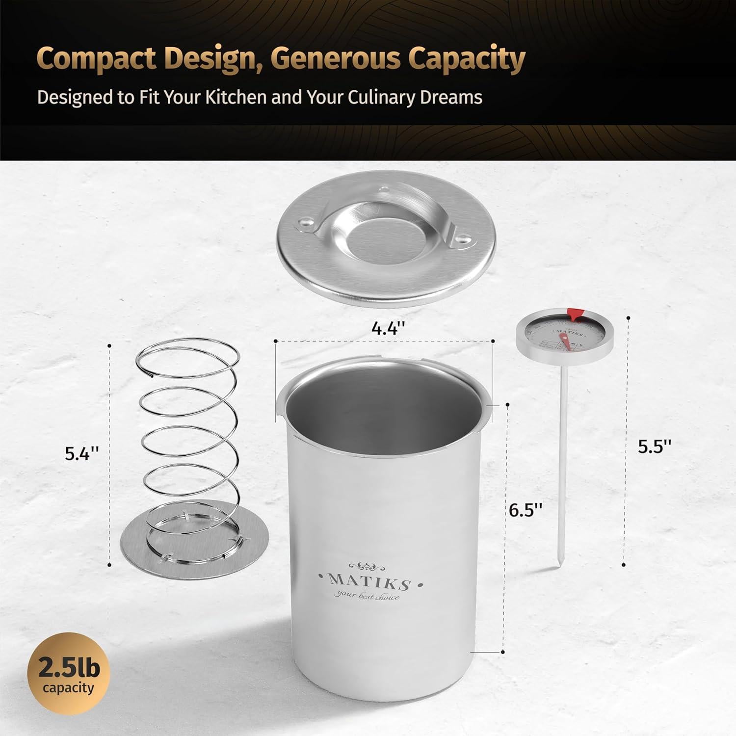 Molde de Prensa de Carne Matiks Acero Inoxidable 1.6L