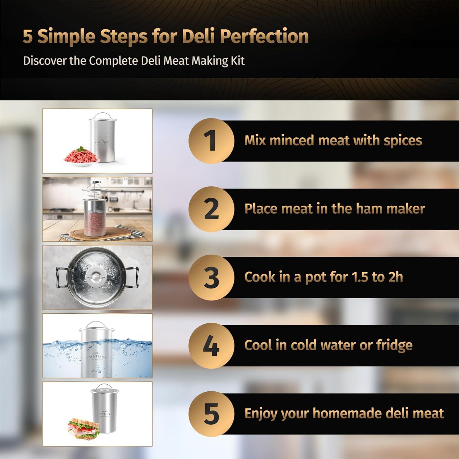 Molde de Prensa de Carne Matiks Acero Inoxidable 1.6L