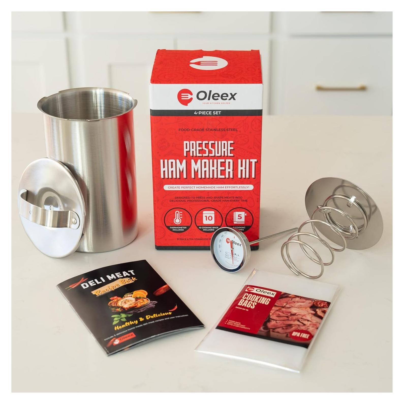 Molde de Prensa de Carne Oleex - Acero Inoxidable, 11.18x20.07cm