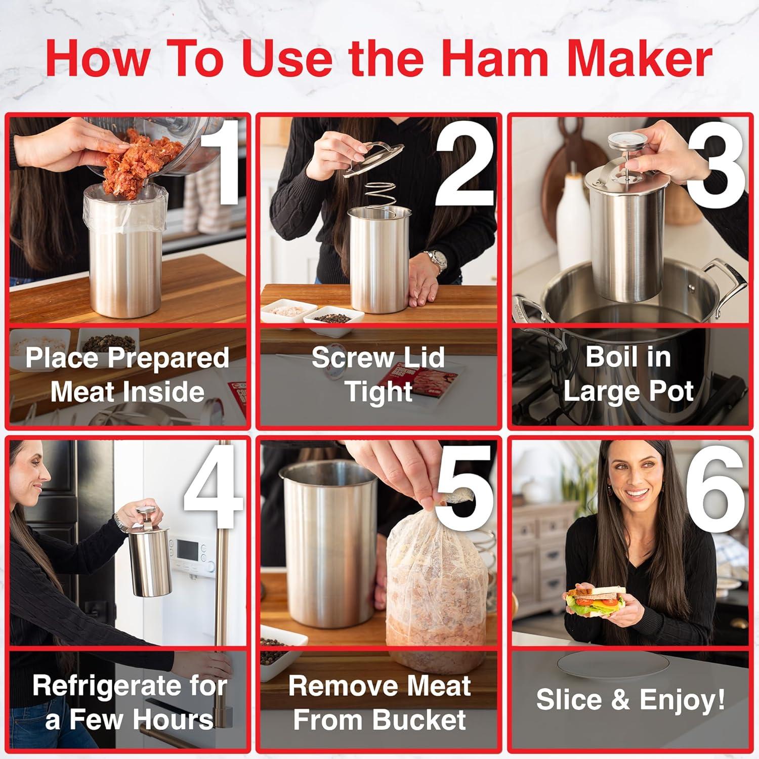 Molde de Prensa de Carne Oleex - Acero Inoxidable, 11.18x20.07cm