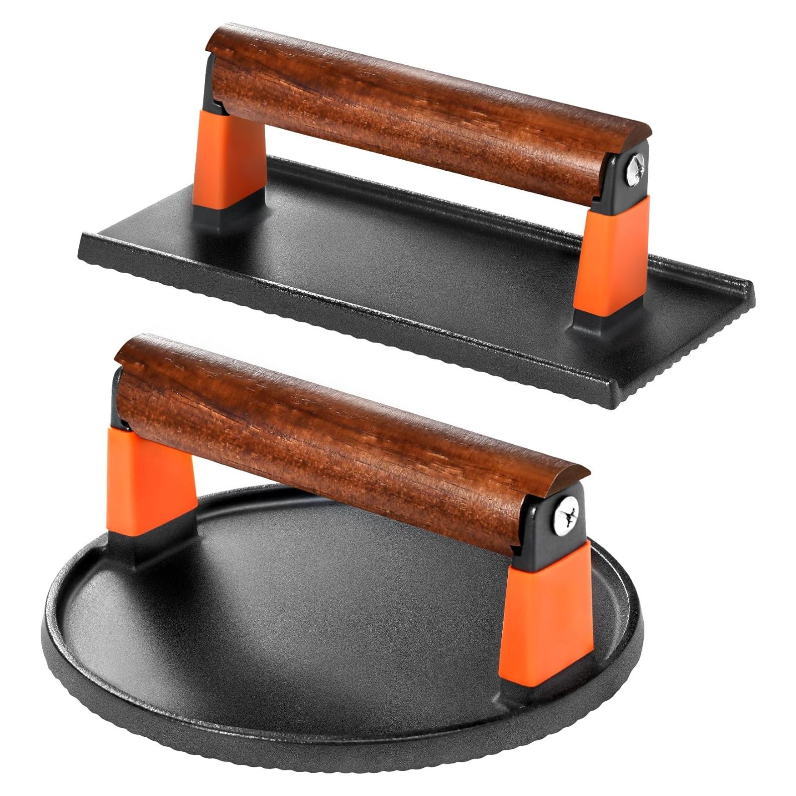 Kit de Prensa para Hamburguesas GGC Hierro Fundido 2 Piezas