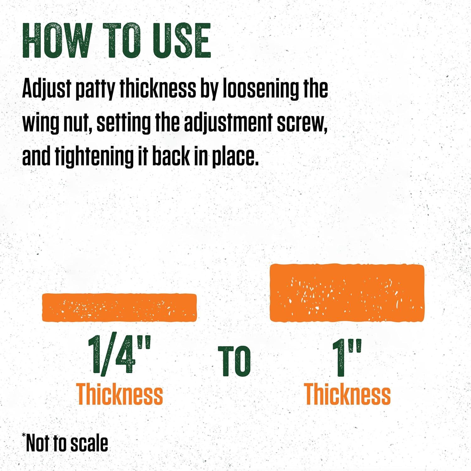 Prensa de Hamburguesas Ajustable LEM 534 Antiadherente 11.1 cm