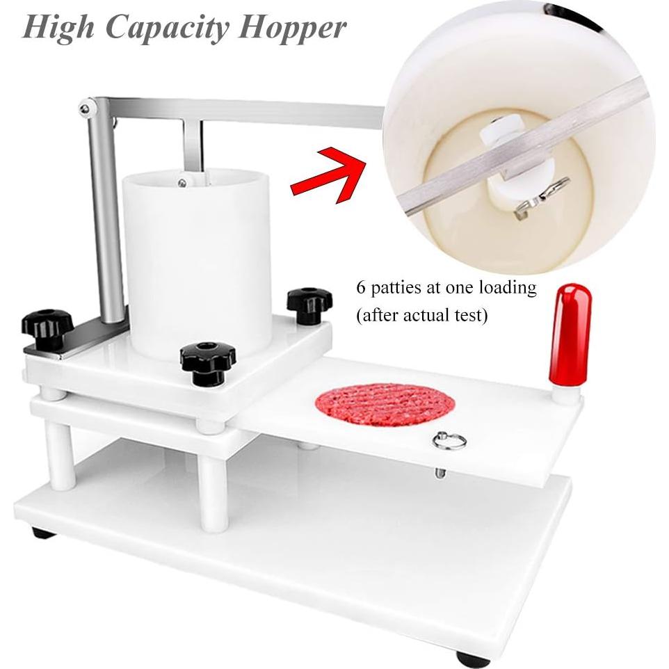 Prensa Manual de Hamburguesas Huanyu 6 Piezas 13 cm PE/Acero Inoxidable
