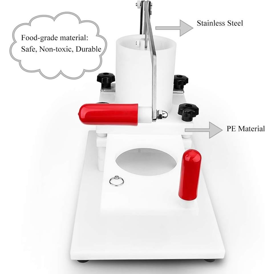 Prensa Manual de Hamburguesas Huanyu 6 Piezas 13 cm PE/Acero Inoxidable