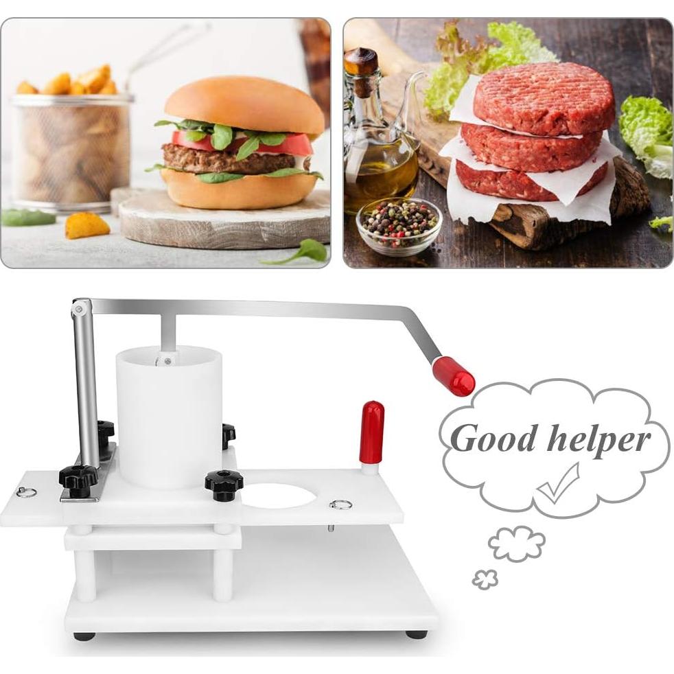 Prensa Manual de Hamburguesas Huanyu 6 Piezas 13 cm PE/Acero Inoxidable