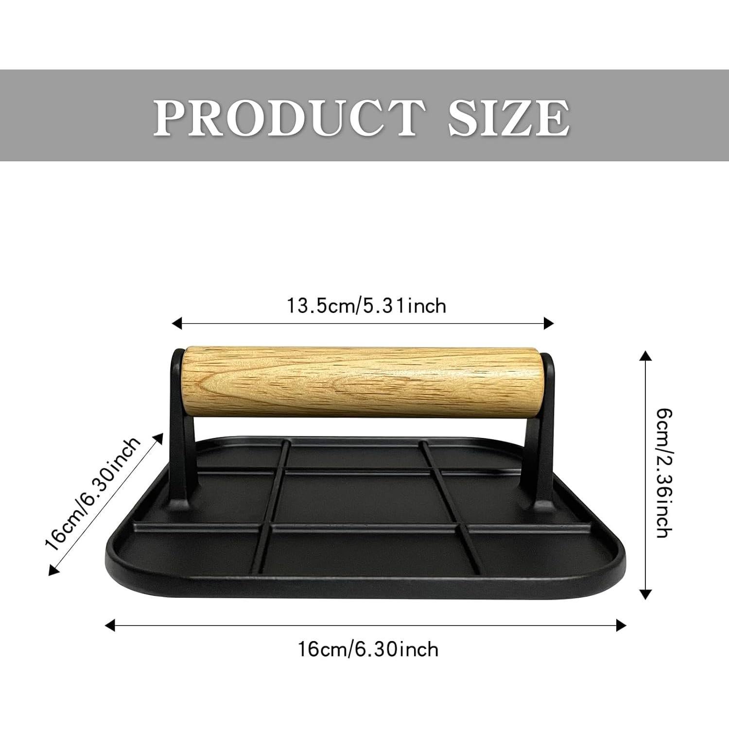 Prensa de Hamburguesas Cuadrada LEAYATST 15.7 cm Aluminio