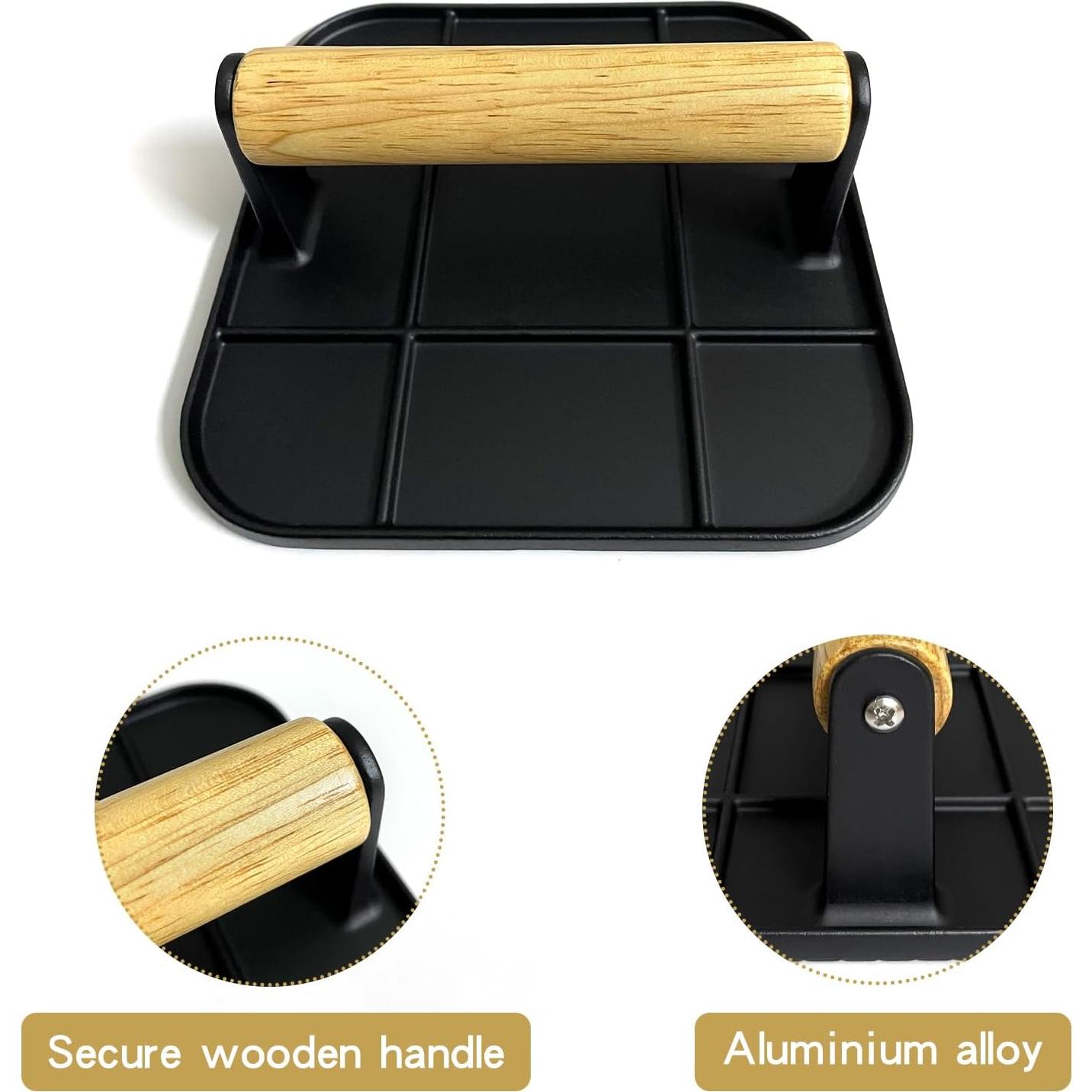 Prensa de Hamburguesas Cuadrada LEAYATST 15.7 cm Aluminio