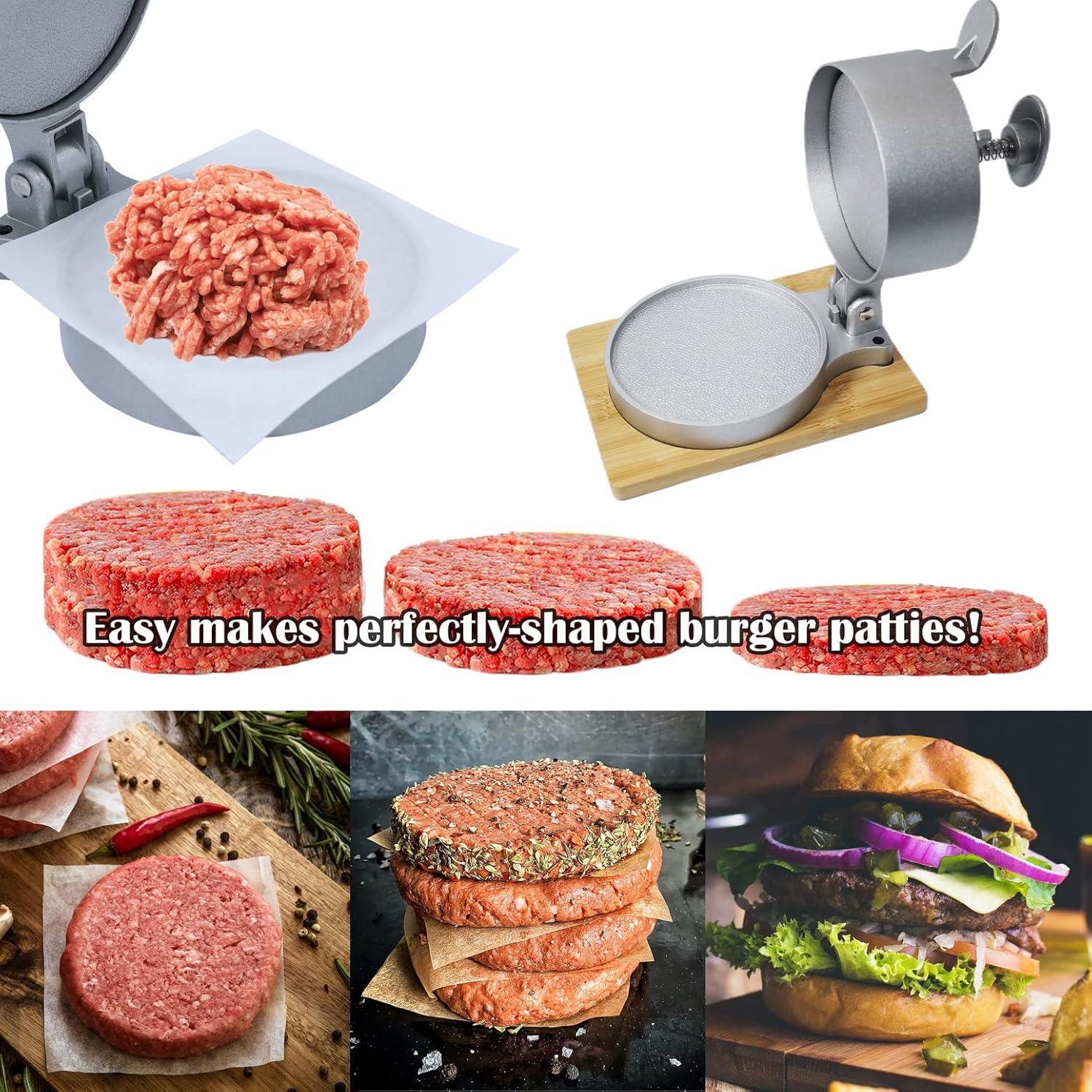 Prensa de Hamburguesas Laffeya Ajustable con Resorte 1.27 a 3.81 cm