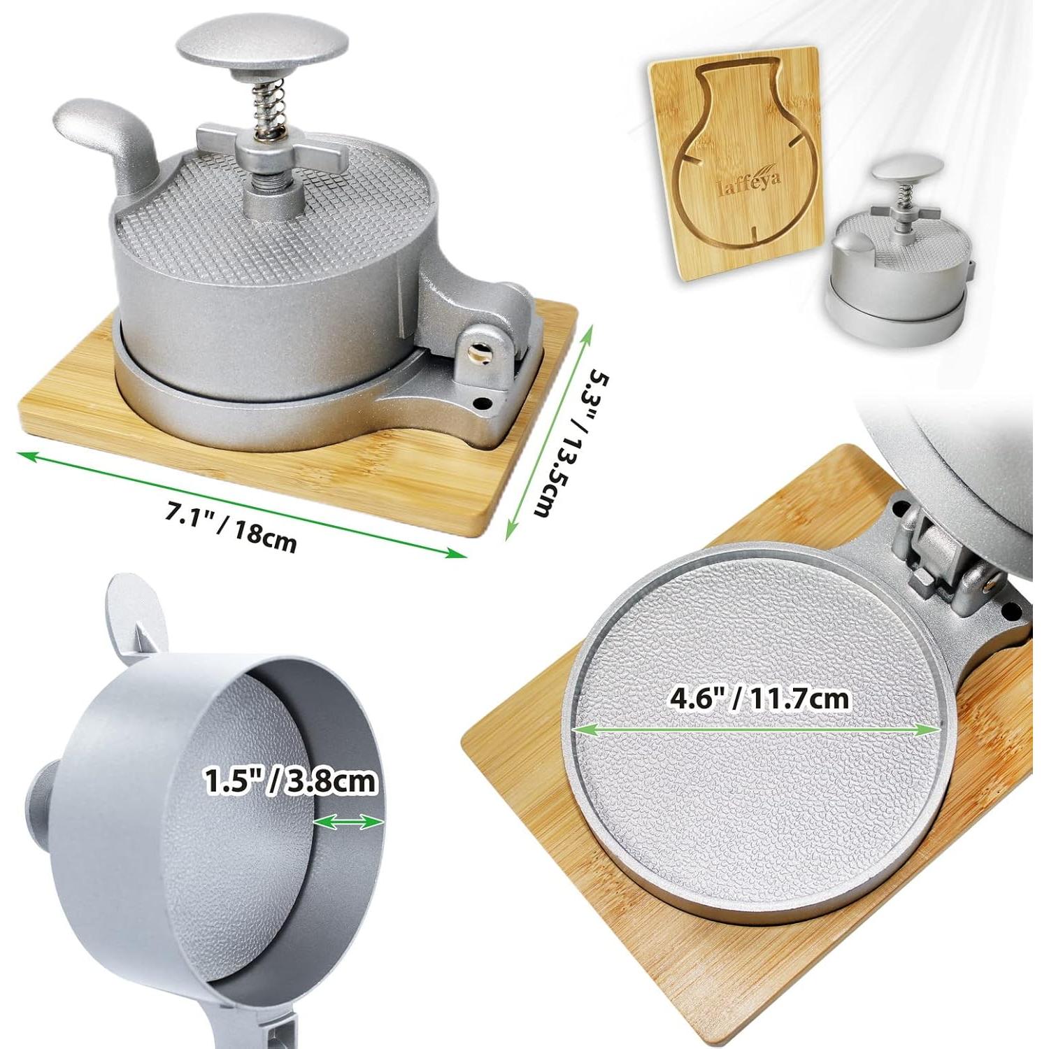 Prensa de Hamburguesas Laffeya Ajustable con Resorte 1.27 a 3.81 cm