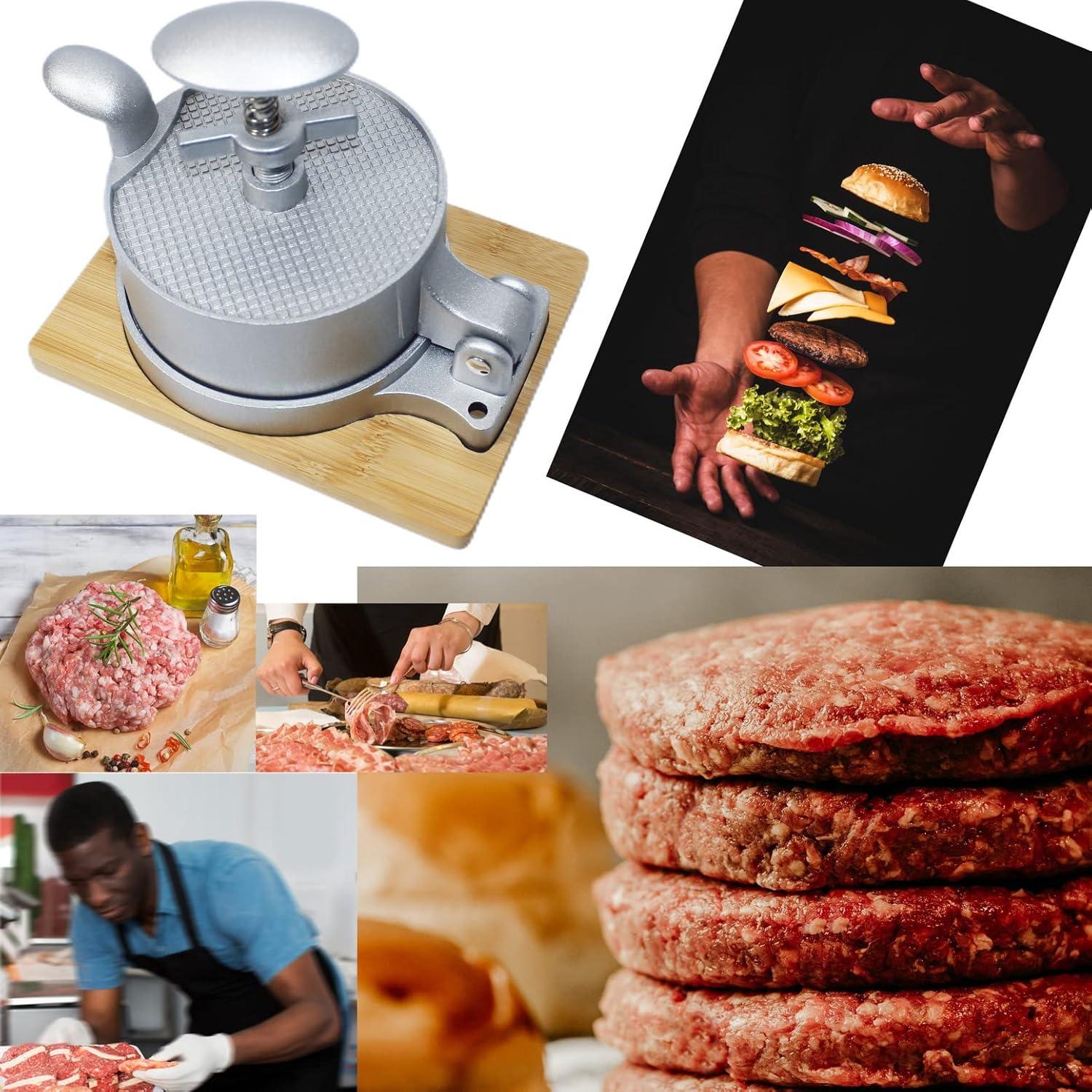 Prensa de Hamburguesas Laffeya Ajustable con Resorte 1.27 a 3.81 cm