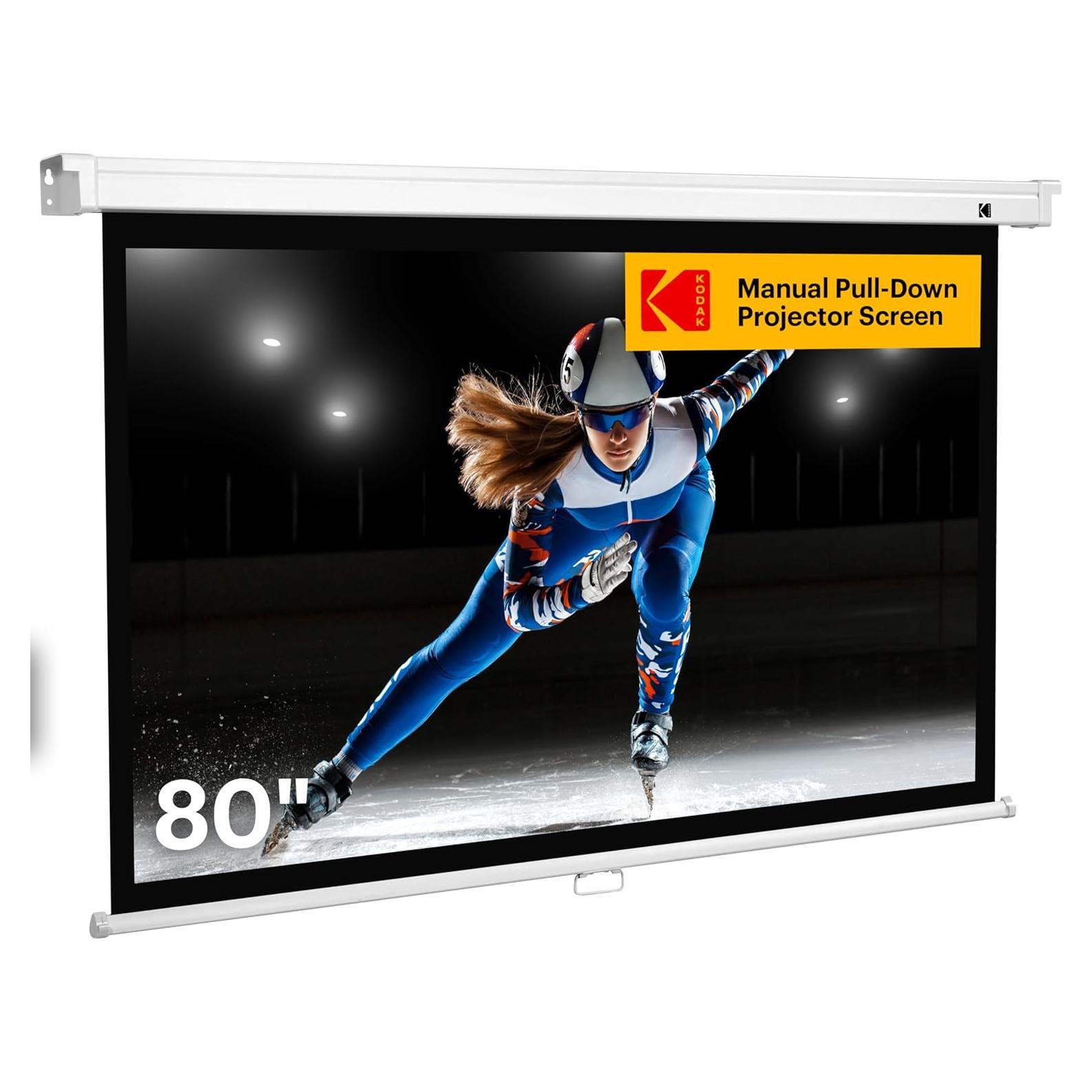 Pantalla de Proyector Manual Retráctil KODAK 80" 16:9