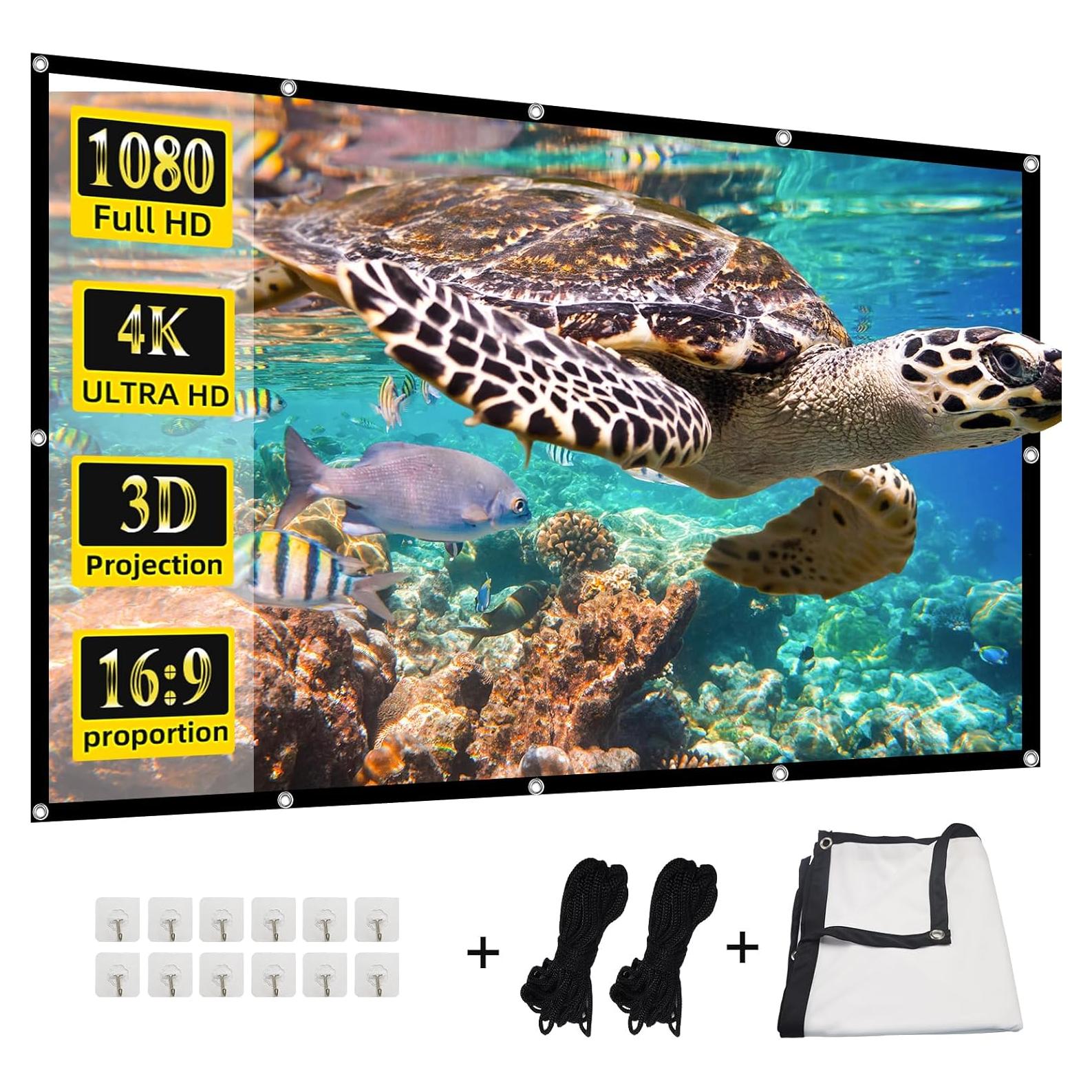 Pantalla de proyector HUANYINGBJB 120" HD Plegable Doble Cara