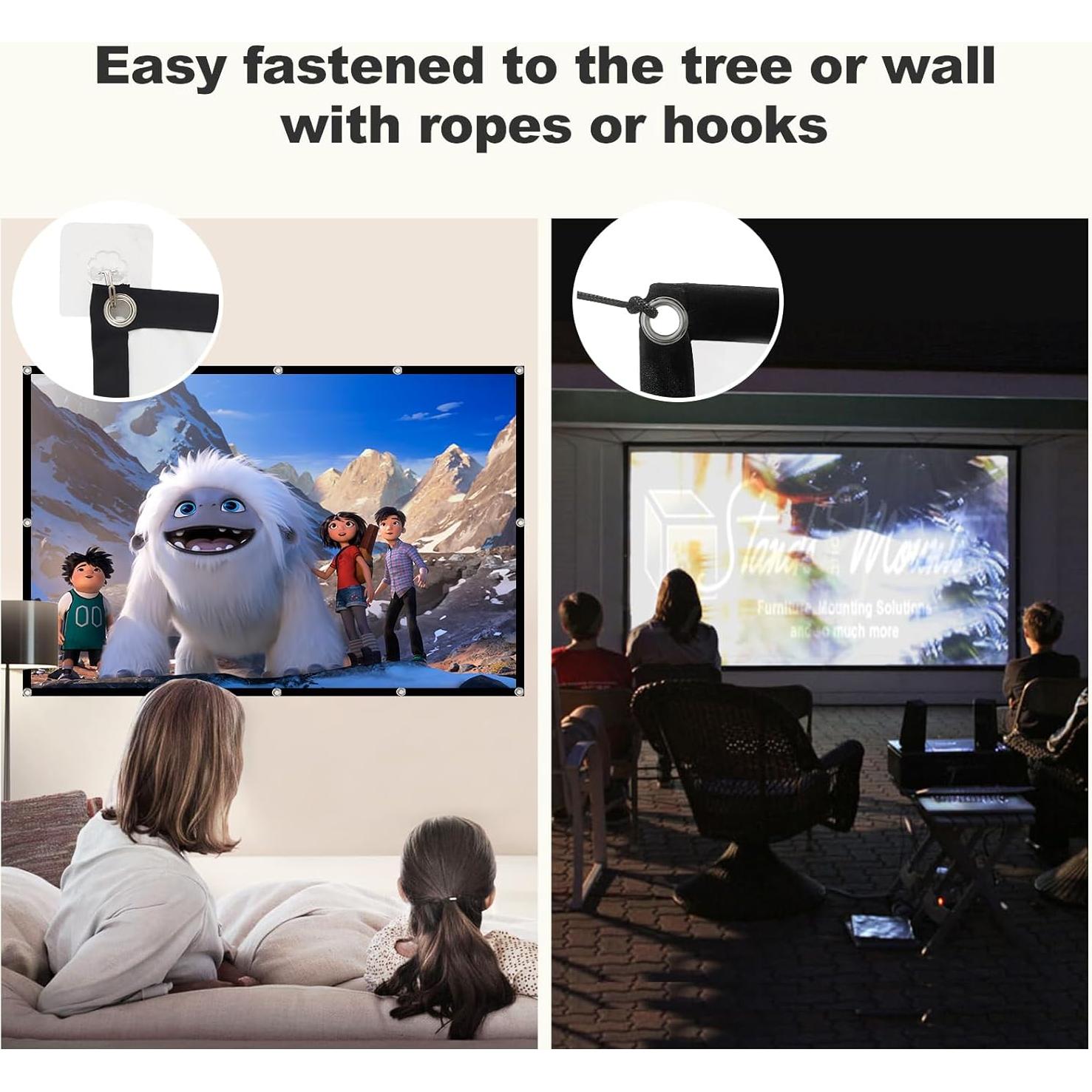 Pantalla de proyector XINLEMY 150" 4K HD Plegable Doble Cara