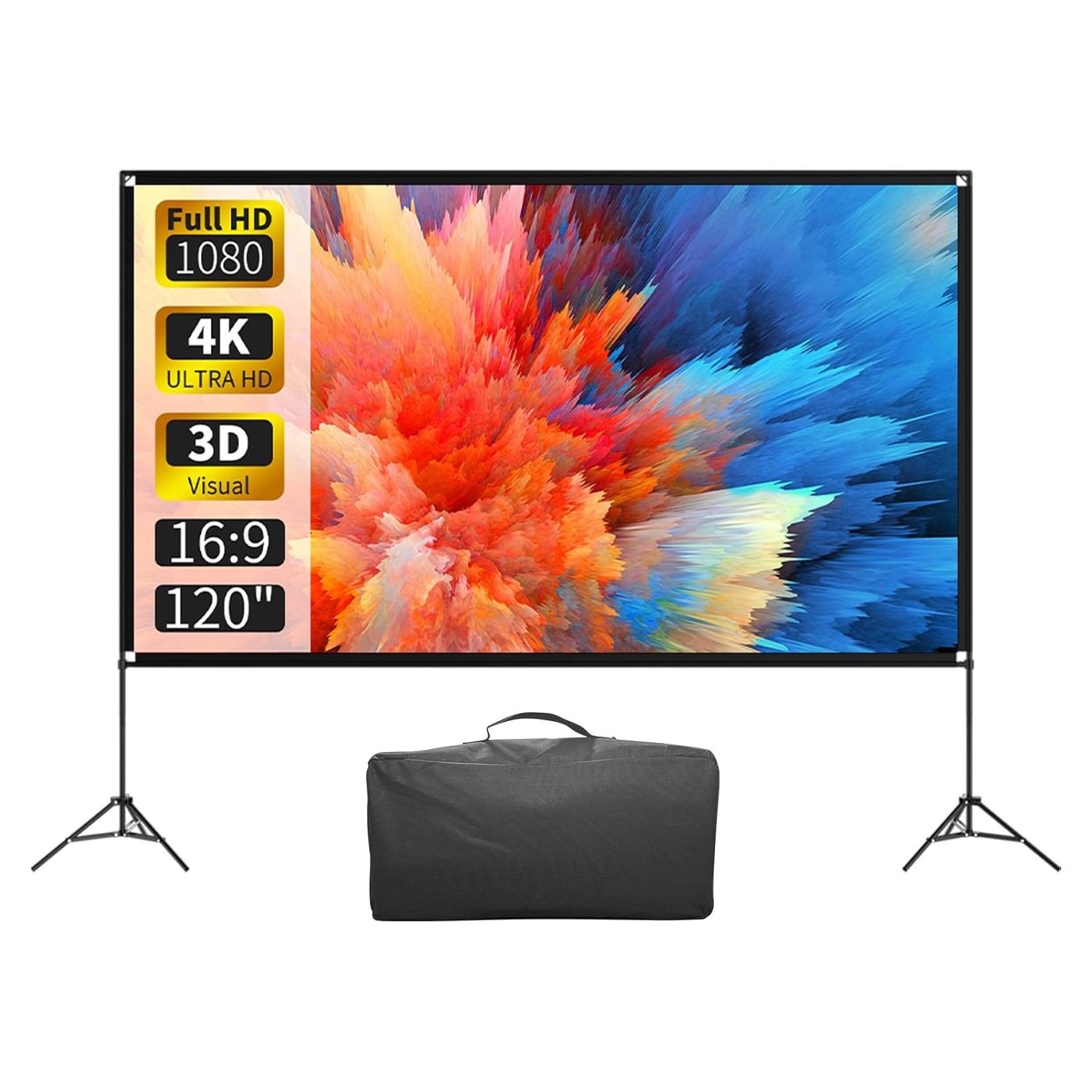 Pantalla de Proyector 120" Visulapex 4K HD Plegable Portátil