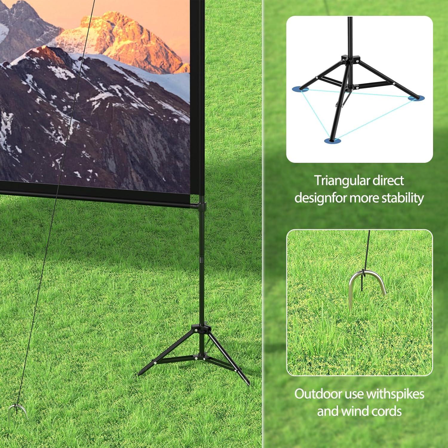 Pantalla de Proyector 120" Visulapex 4K HD Plegable Portátil