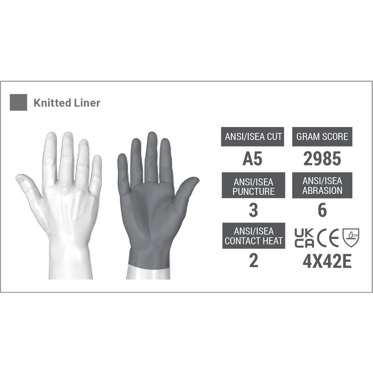 Guantes de trabajo HexArmor Chrome SLT 4074 Mediano A5