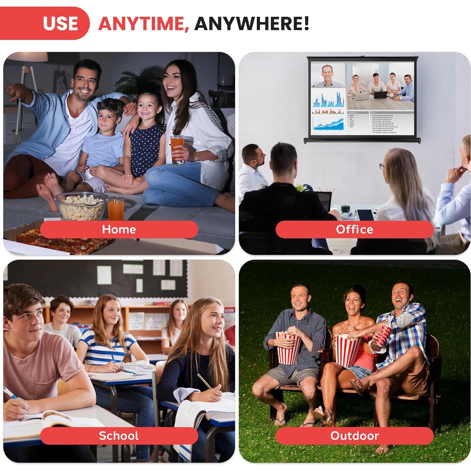 Pantalla de Proyector Portátil Pyle PRJTP46 40" Blanca