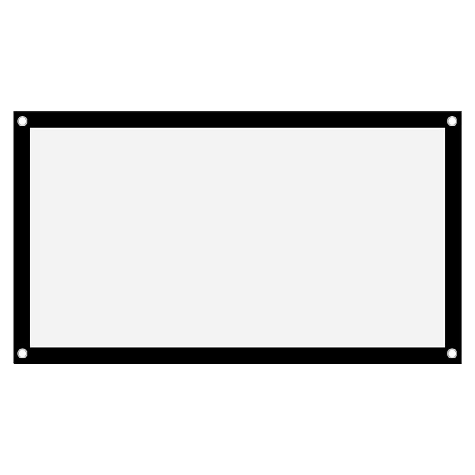 Pantalla de proyector portátil Tbest 101.6 cm blanca sin arrugas