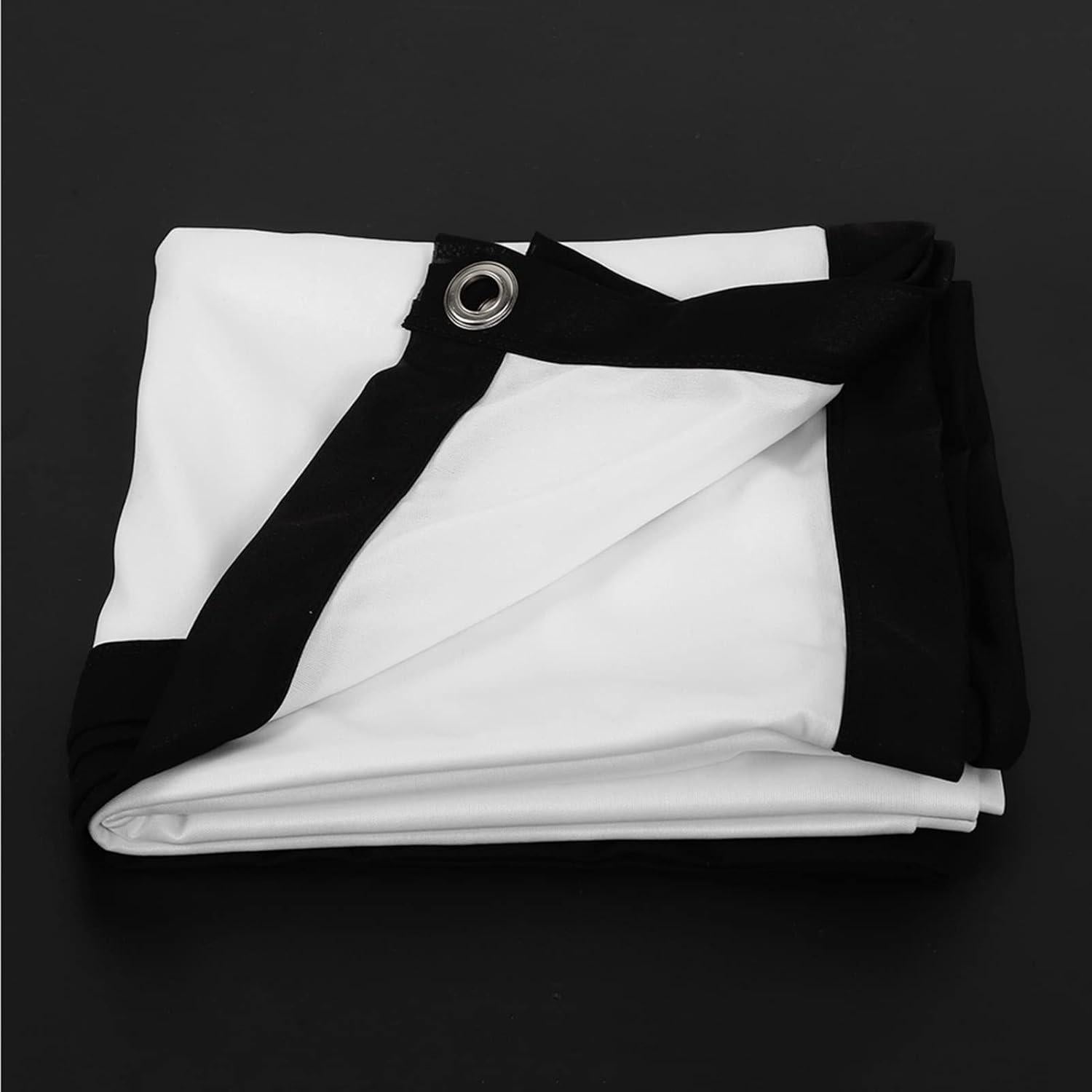 Pantalla de proyector portátil Tbest 101.6 cm blanca sin arrugas