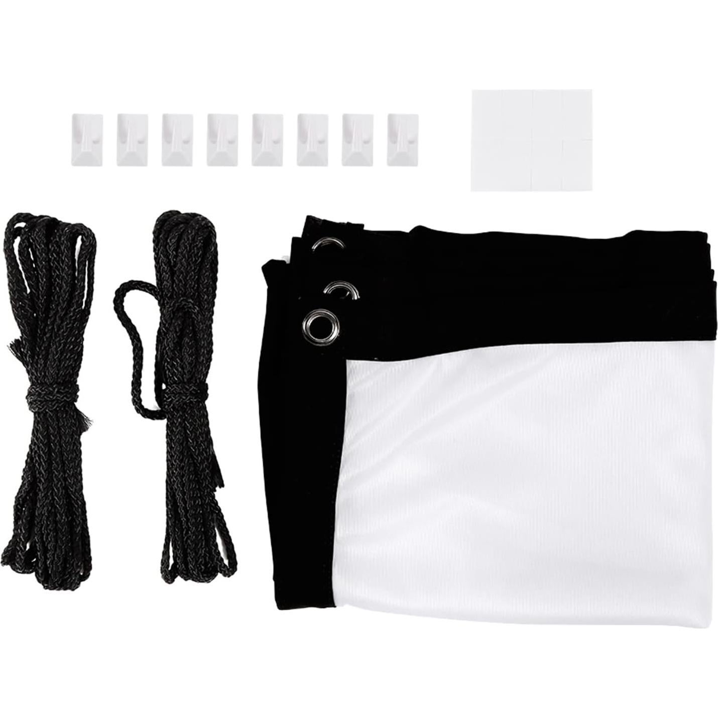 Pantalla de proyector portátil Tbest 101.6 cm blanca sin arrugas