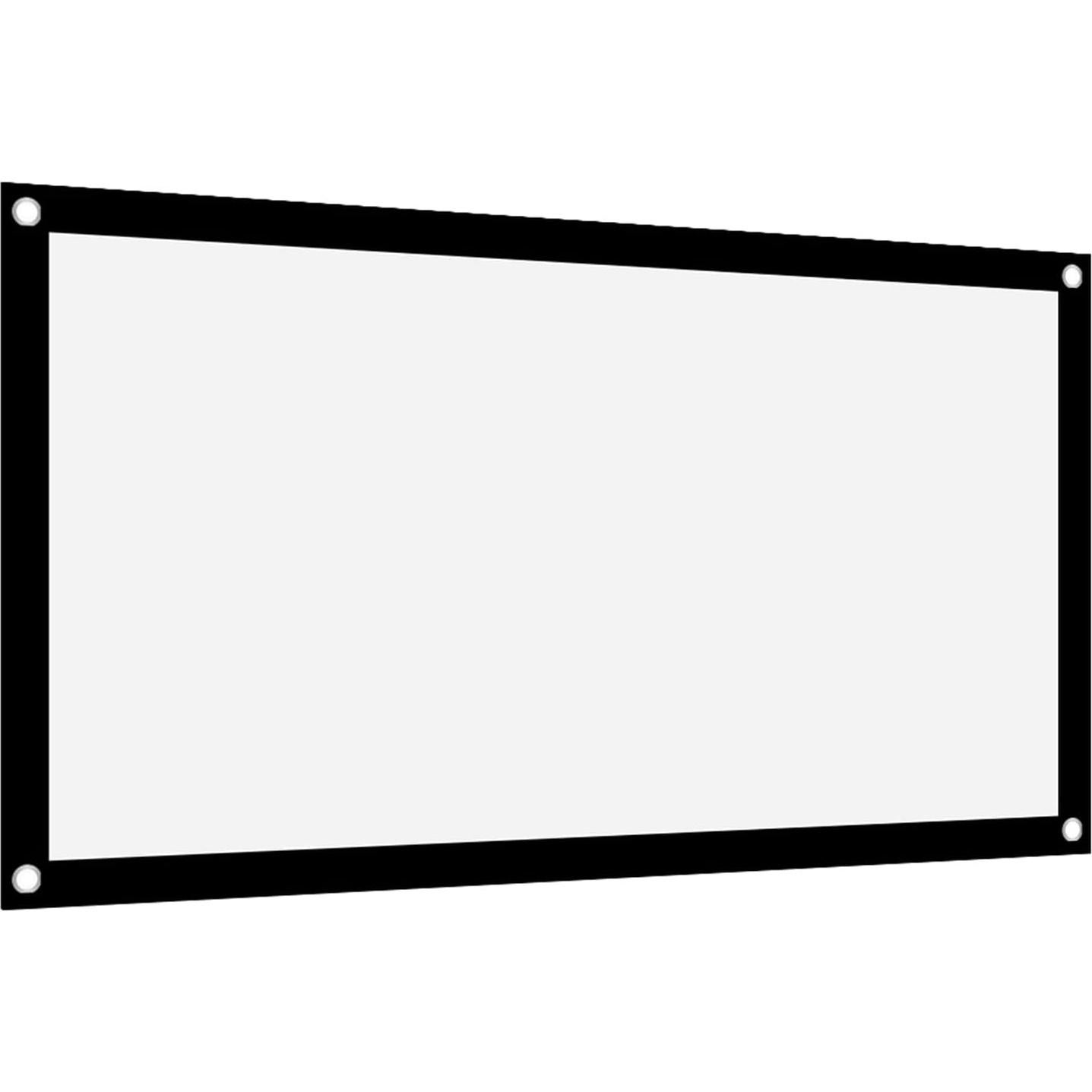 Pantalla de proyector portátil Tbest 101.6 cm blanca sin arrugas