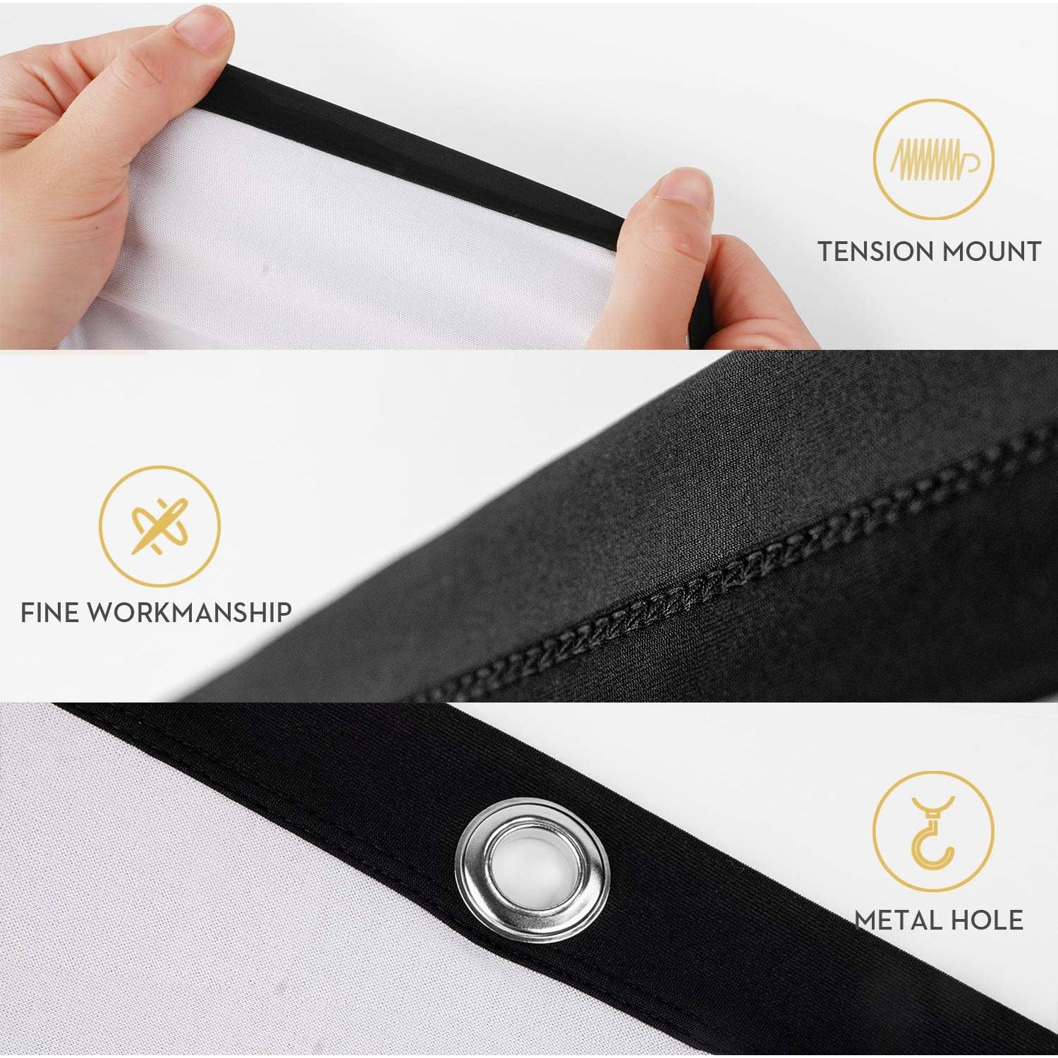 Pantalla de proyección NIERBO 100" 16:9 portátil sin arrugas