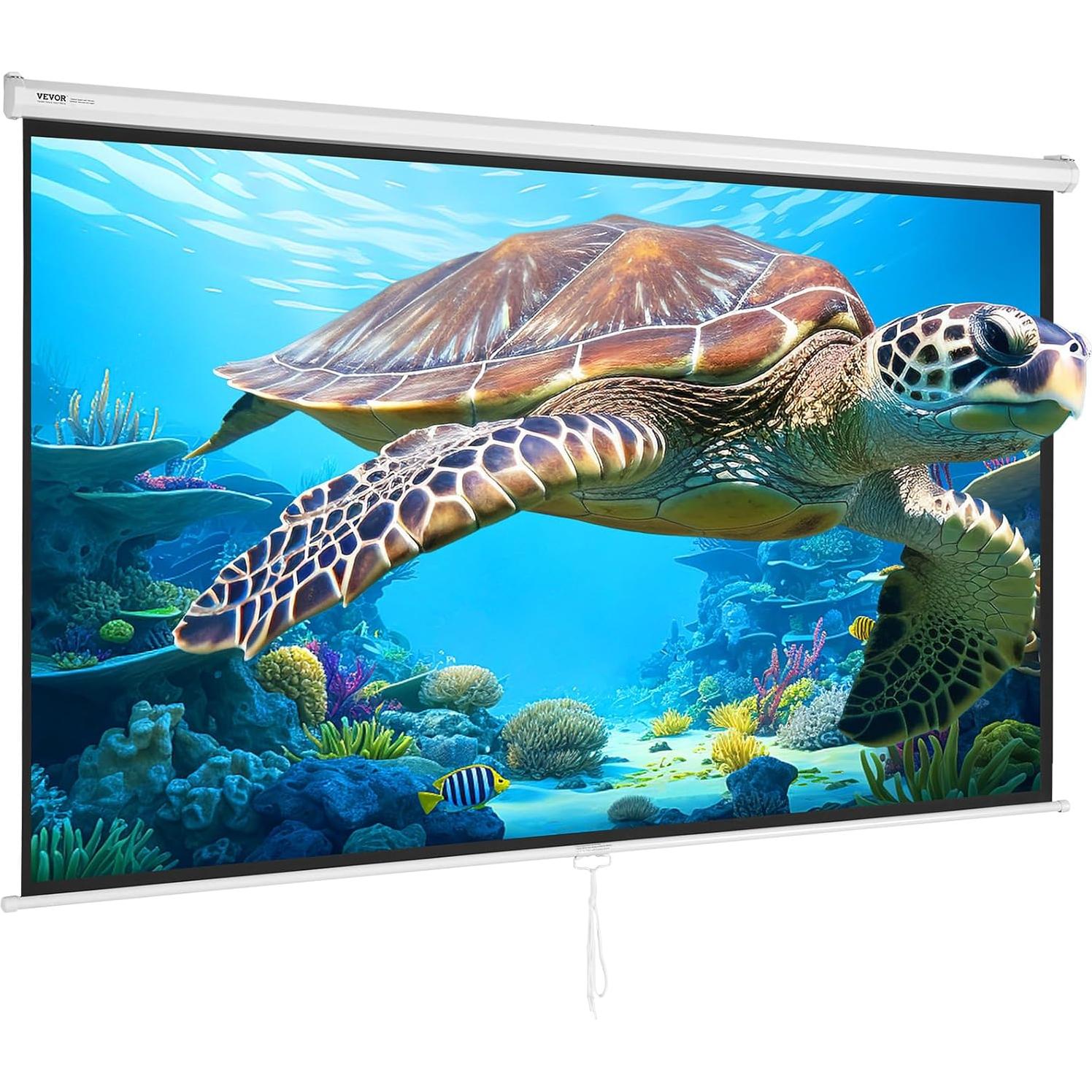 Pantalla de Proyector Manual VEVOR 100" 16:9 4K HD PVC