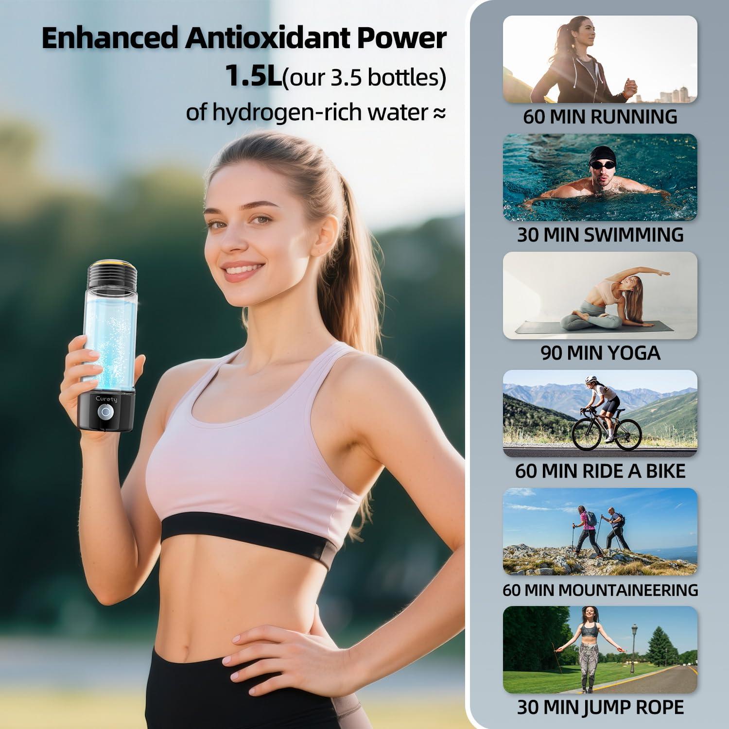 Botella de Agua de Hidrógeno Curety 303A 3 en 1 2300PPB