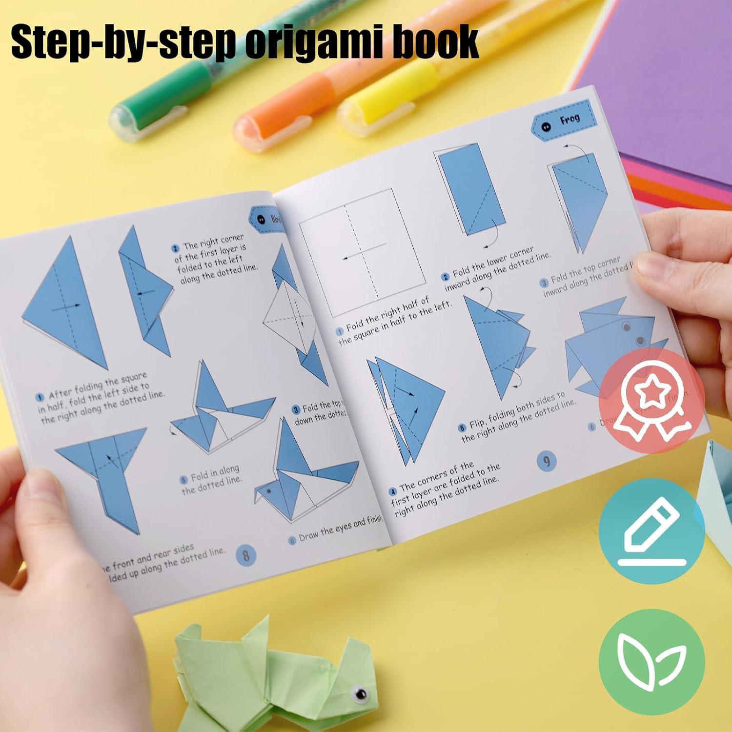 Kit de Origami Koogel 250 Hojas 15x15 cm para Niños y Adultos