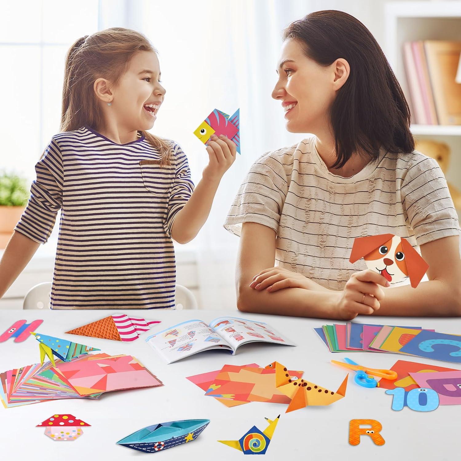 Kit de Origami para Niños Wxqfumy con 108 Piezas y Tijeras