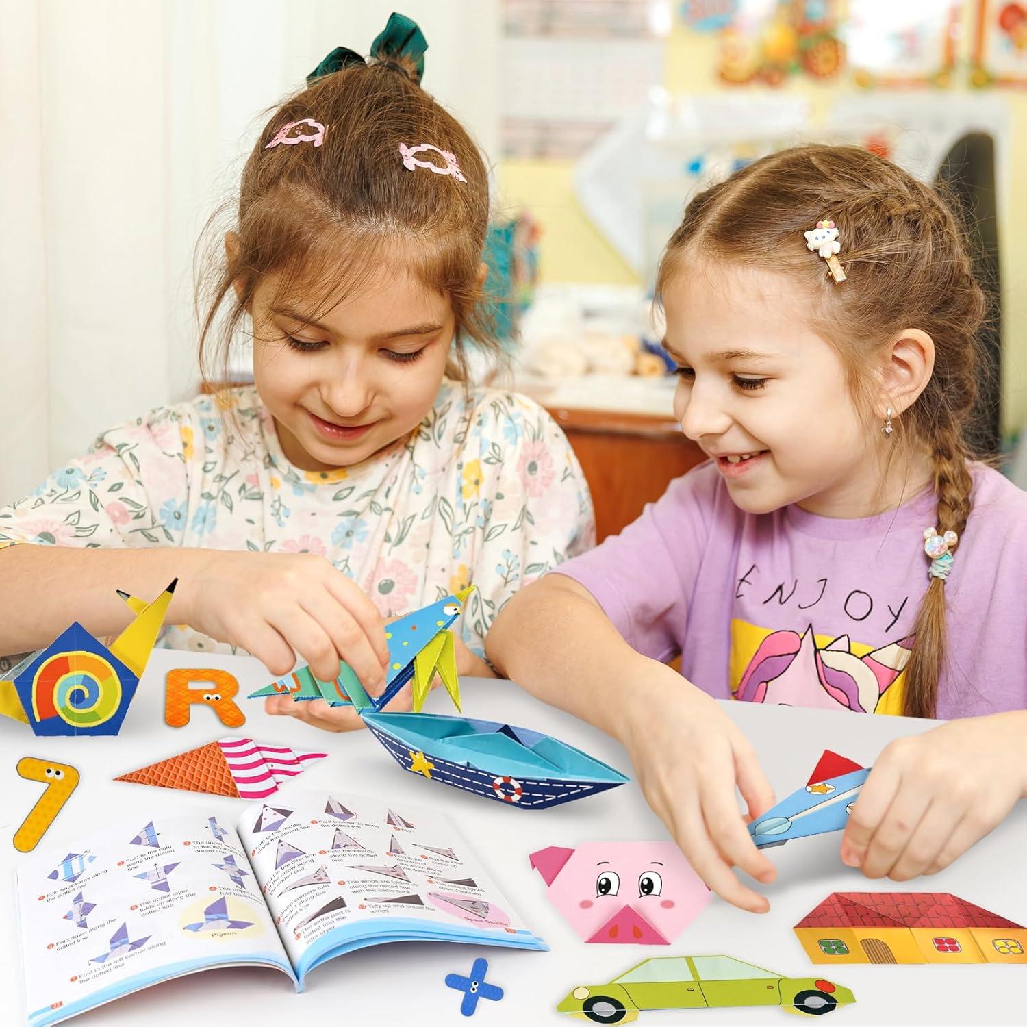 Kit de Origami para Niños Wxqfumy con 108 Piezas y Tijeras