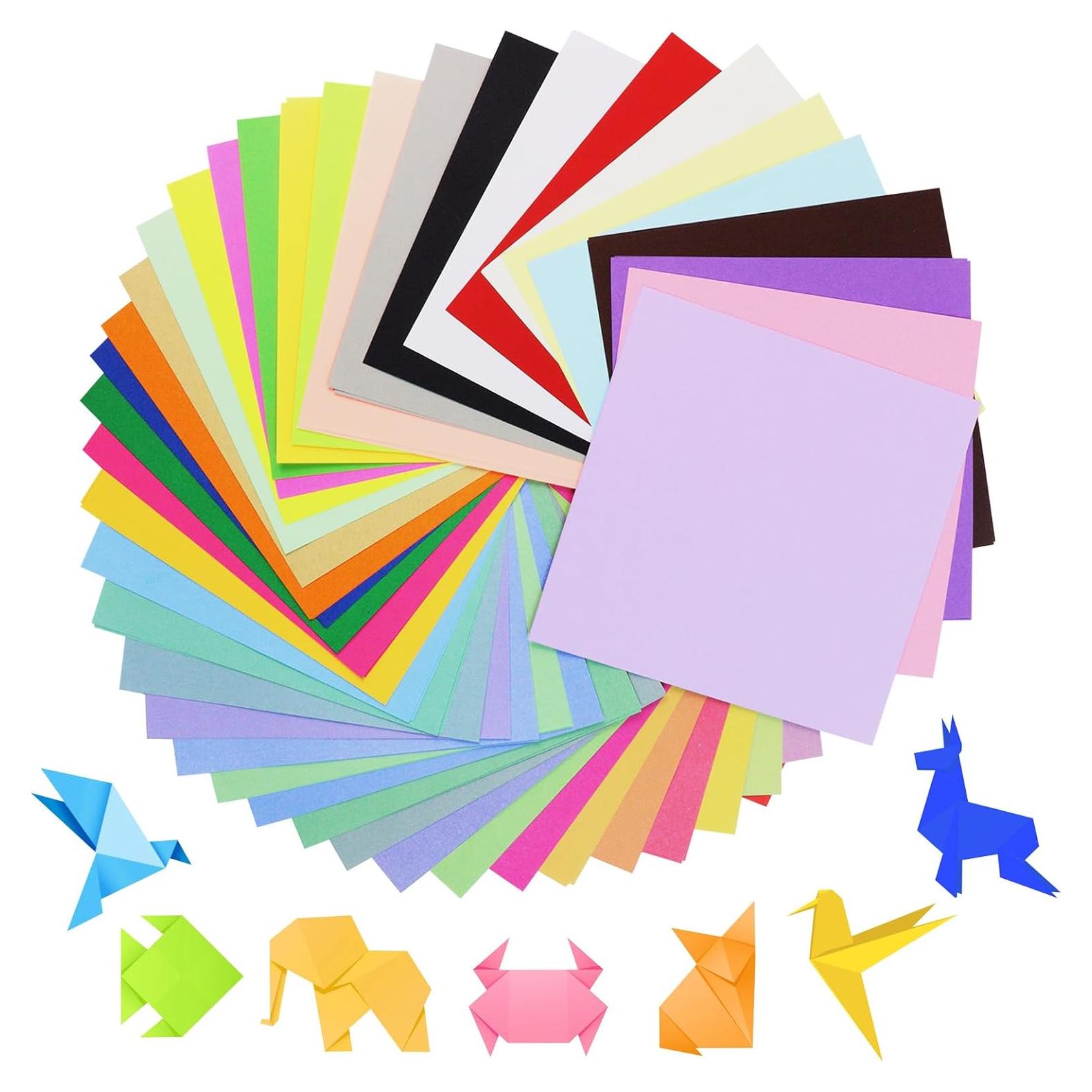 Kit de Papel Origami GAQWOK 15x15 cm 100 Hojas Doble Cara