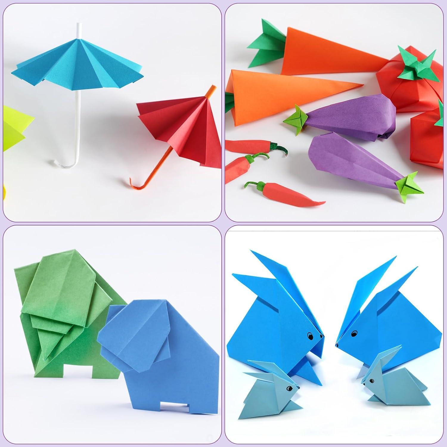 Kit de Papel Origami GAQWOK 15x15 cm 100 Hojas Doble Cara