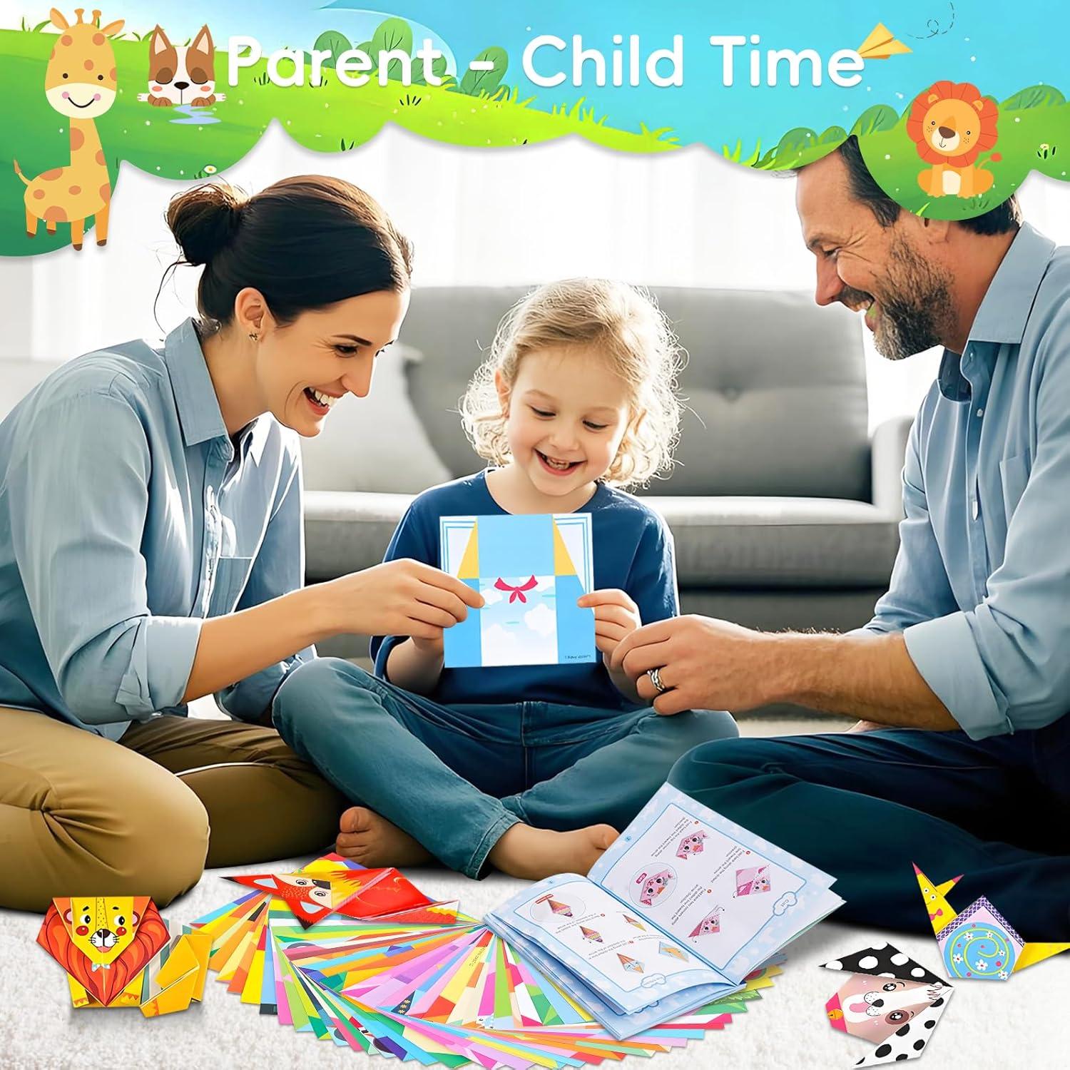 Juego de Origami Hekarim 152 Hojas Coloridas para Niños