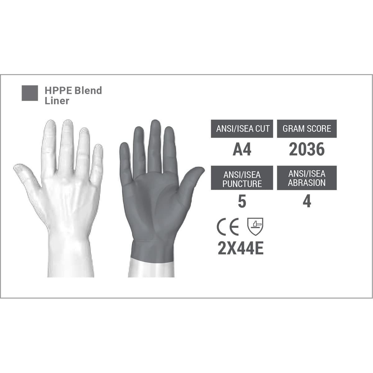 Guantes de trabajo HexArmor Chrome SLT 4063 Térmicos A6