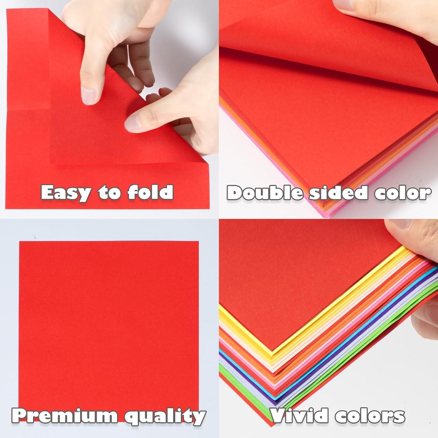 Papel de Origami Umikk 1500 Hojas 15x15 cm 20 Colores Vivos