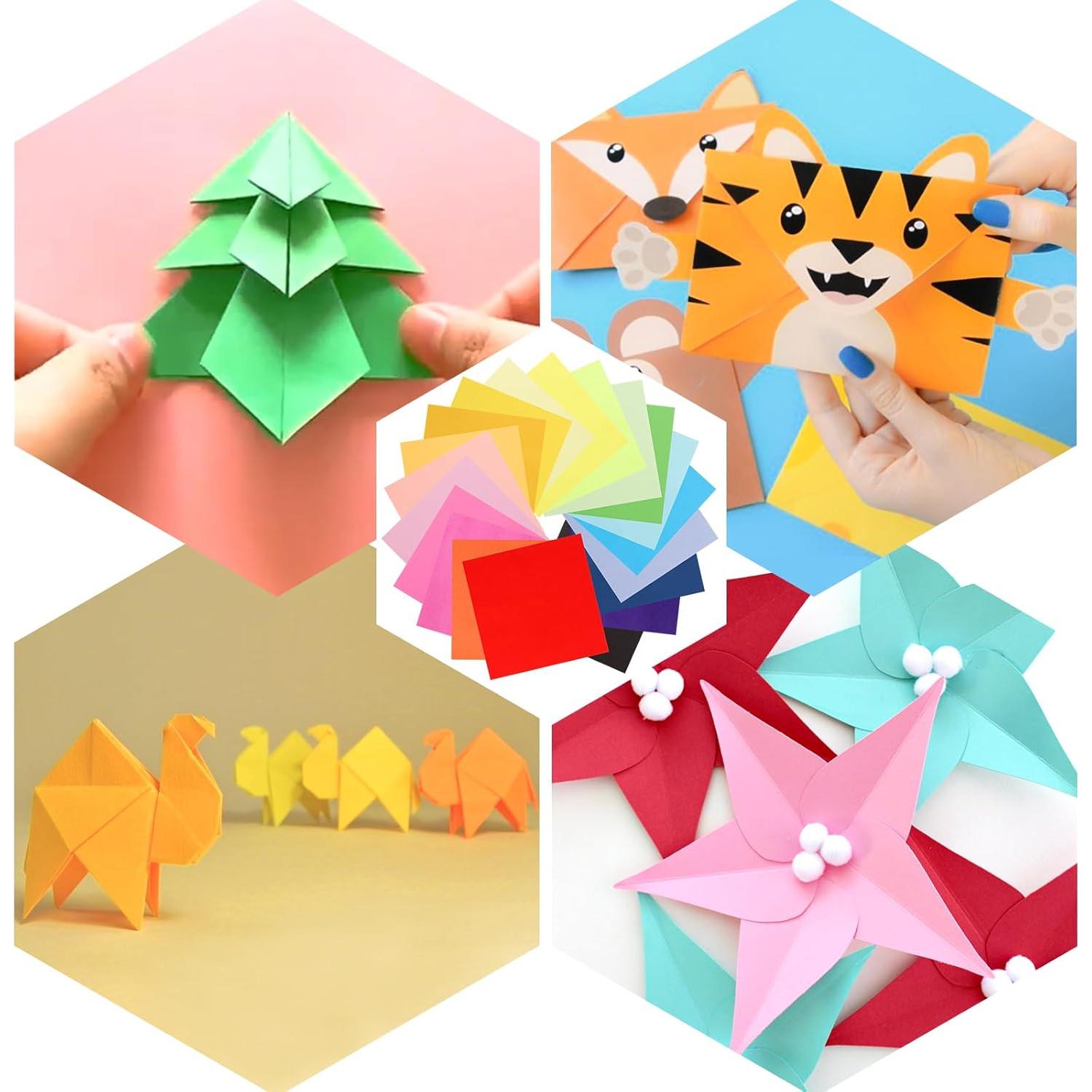 Papel de Origami Umikk 1500 Hojas 15x15 cm 20 Colores Vivos