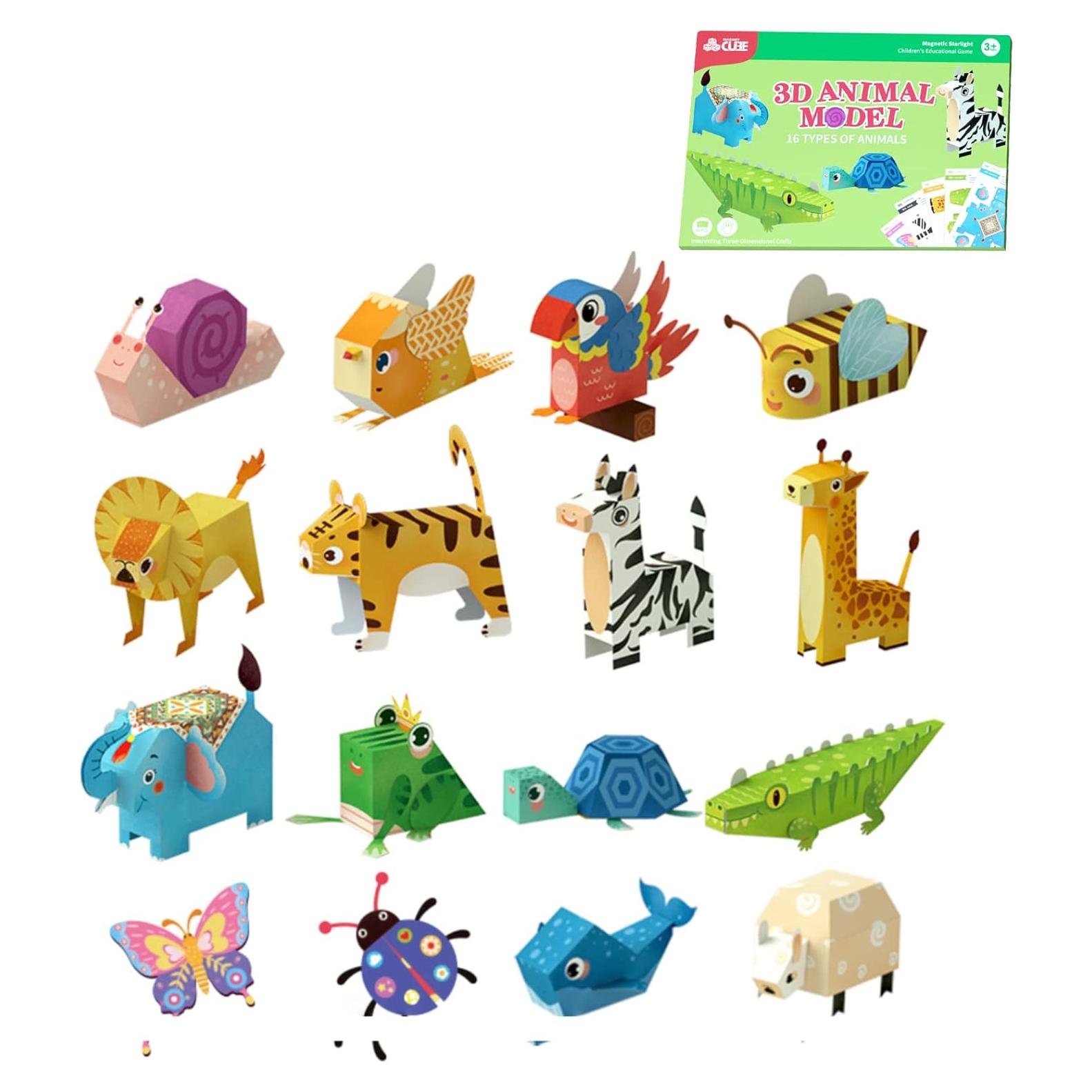 Kit de Origami de Animales MIREONETRY - 16 Modelos 3D para Niños