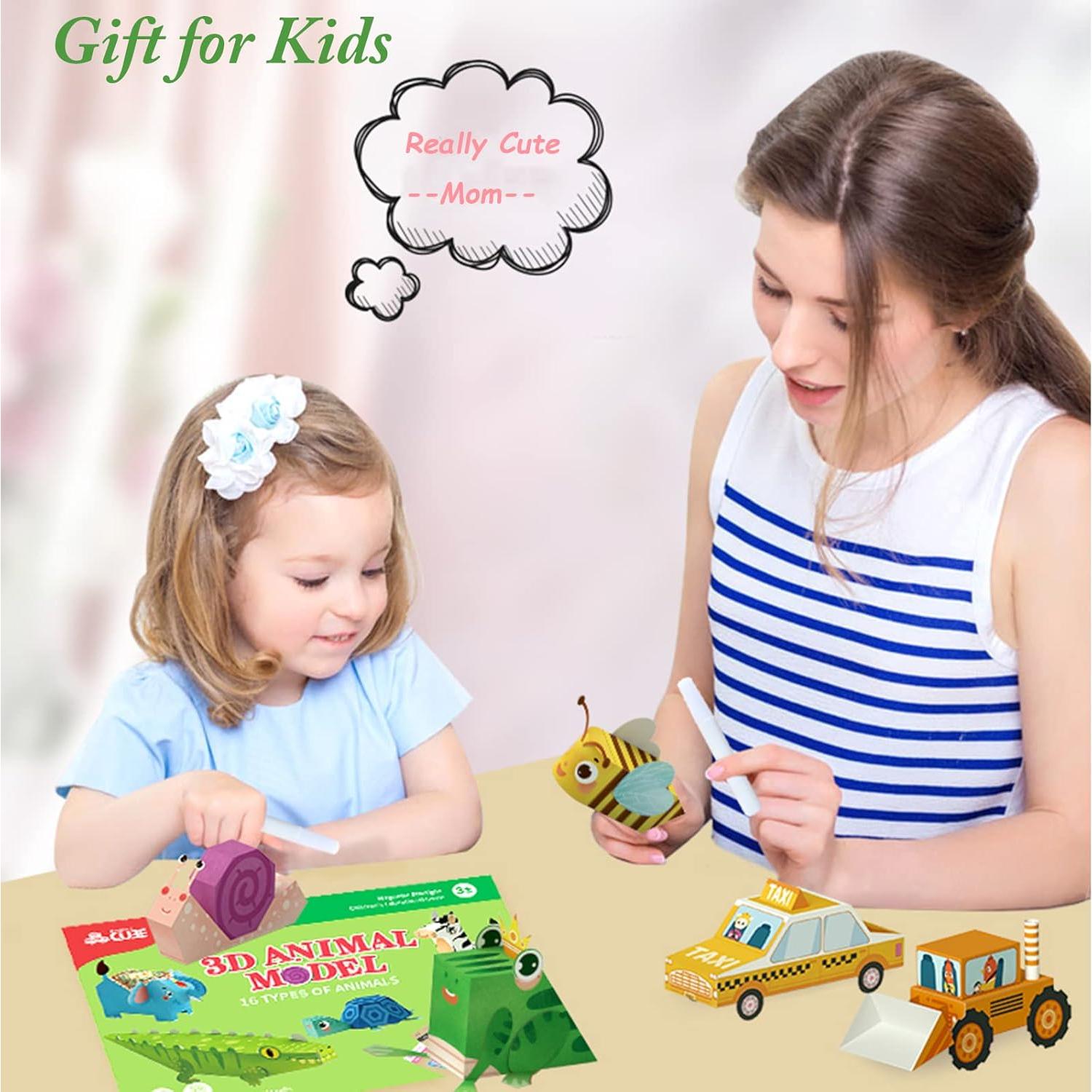 Kit de Origami de Animales MIREONETRY - 16 Modelos 3D para Niños