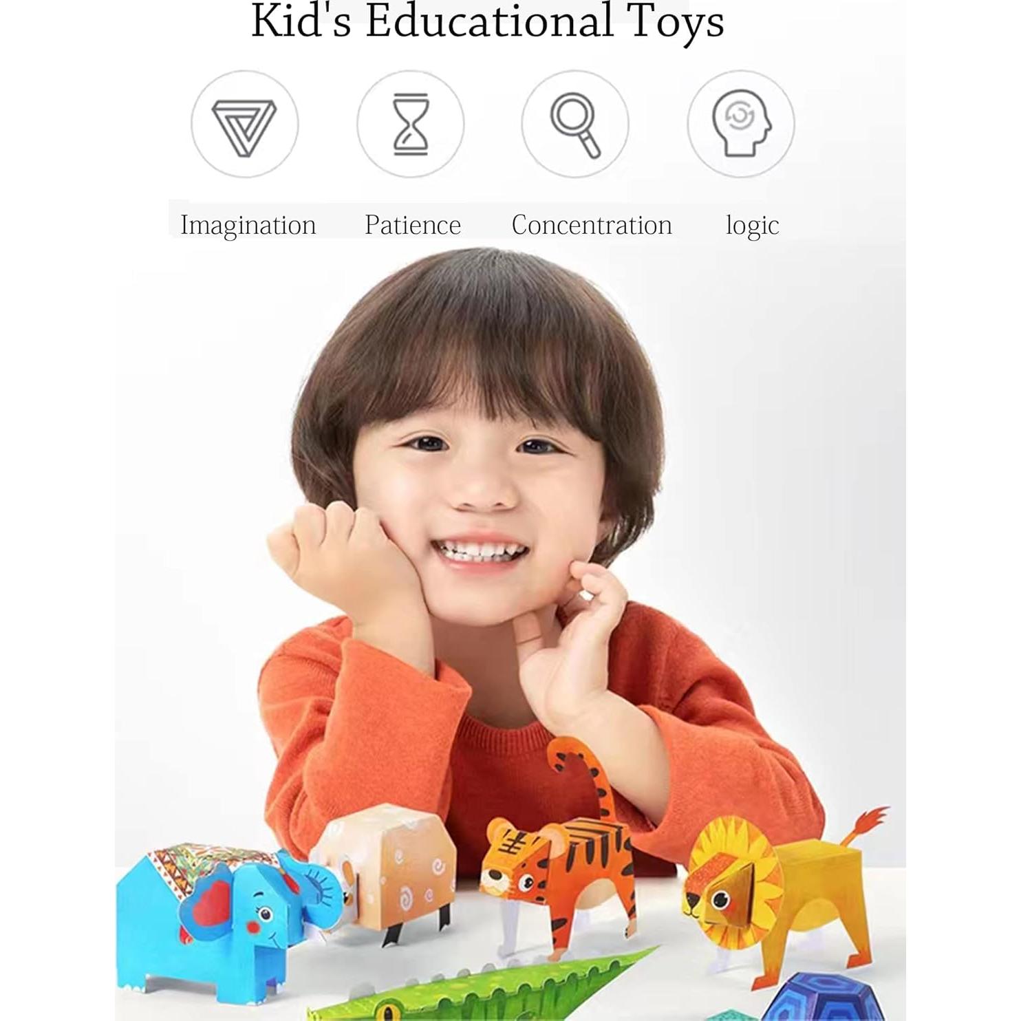 Kit de Origami de Animales MIREONETRY - 16 Modelos 3D para Niños