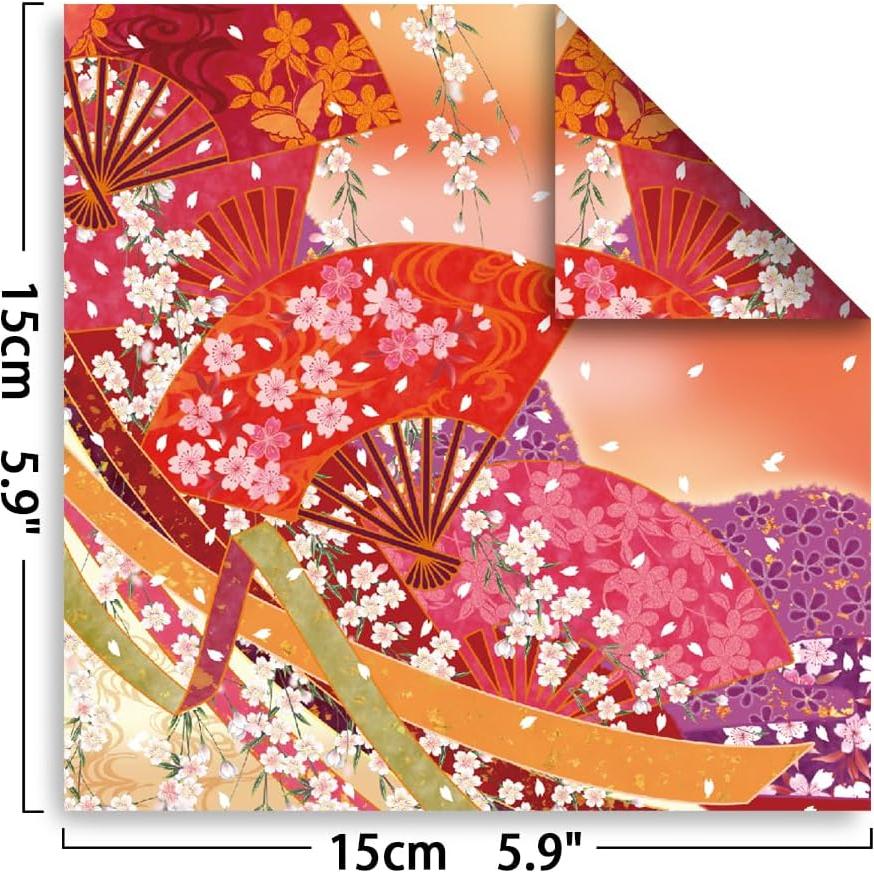 Kit de Papel de Origami Doble Cara 100 Hojas 15x15cm Mifuner