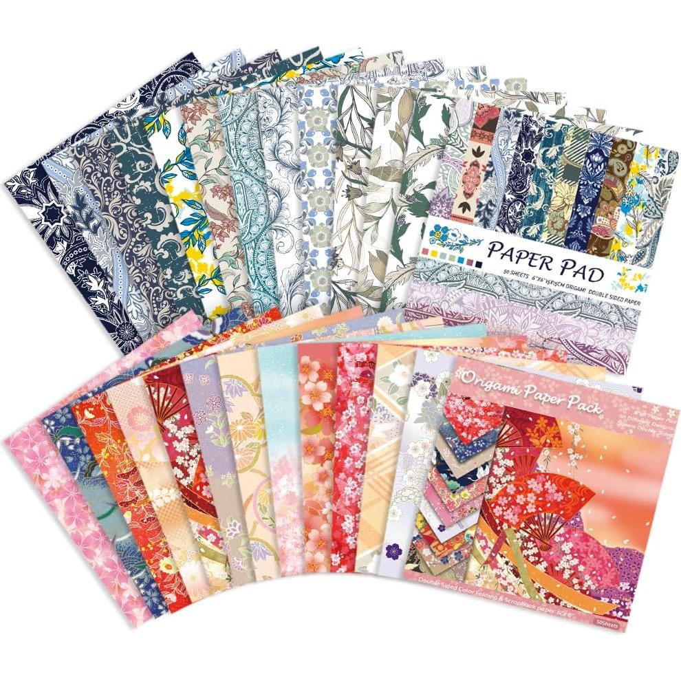 Kit de Papel de Origami Doble Cara 100 Hojas 15x15cm Mifuner