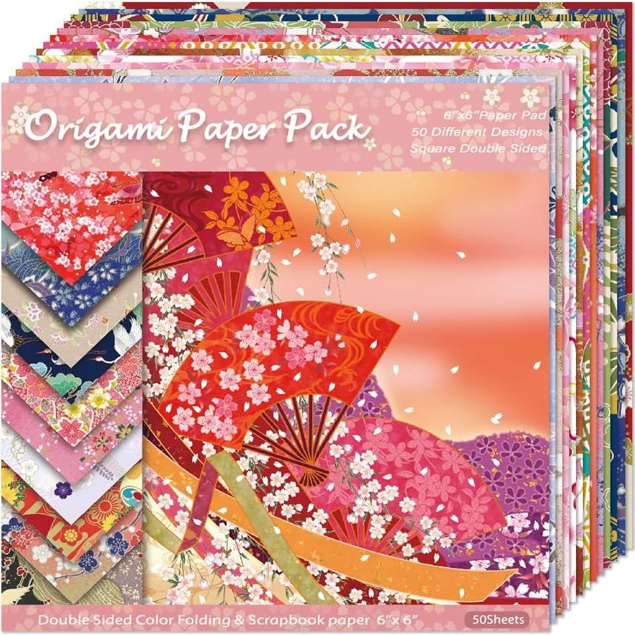 Kit de Papel de Origami Doble Cara 100 Hojas 15x15cm Mifuner